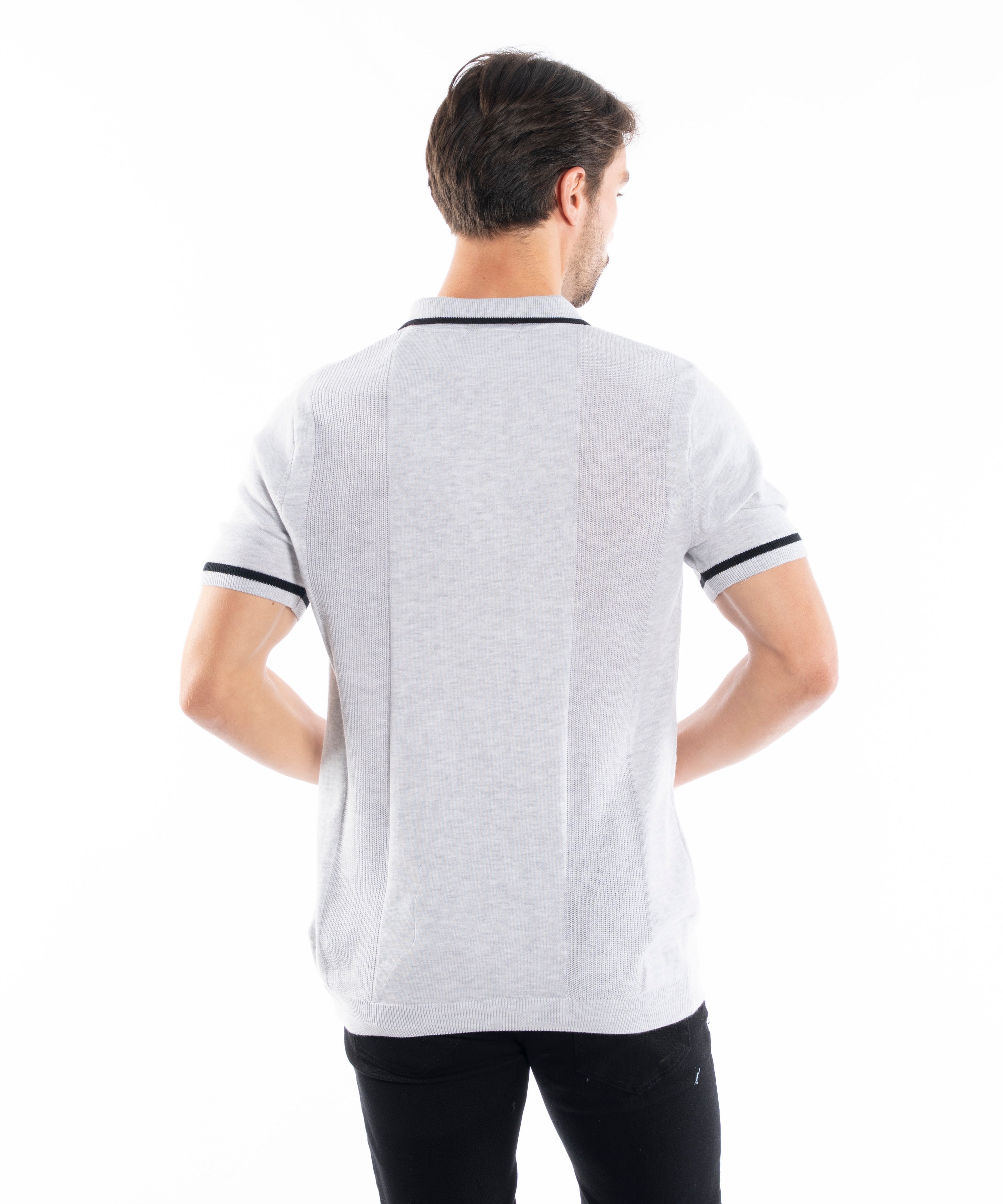 Polo T-shirt - Men - Plain knitted