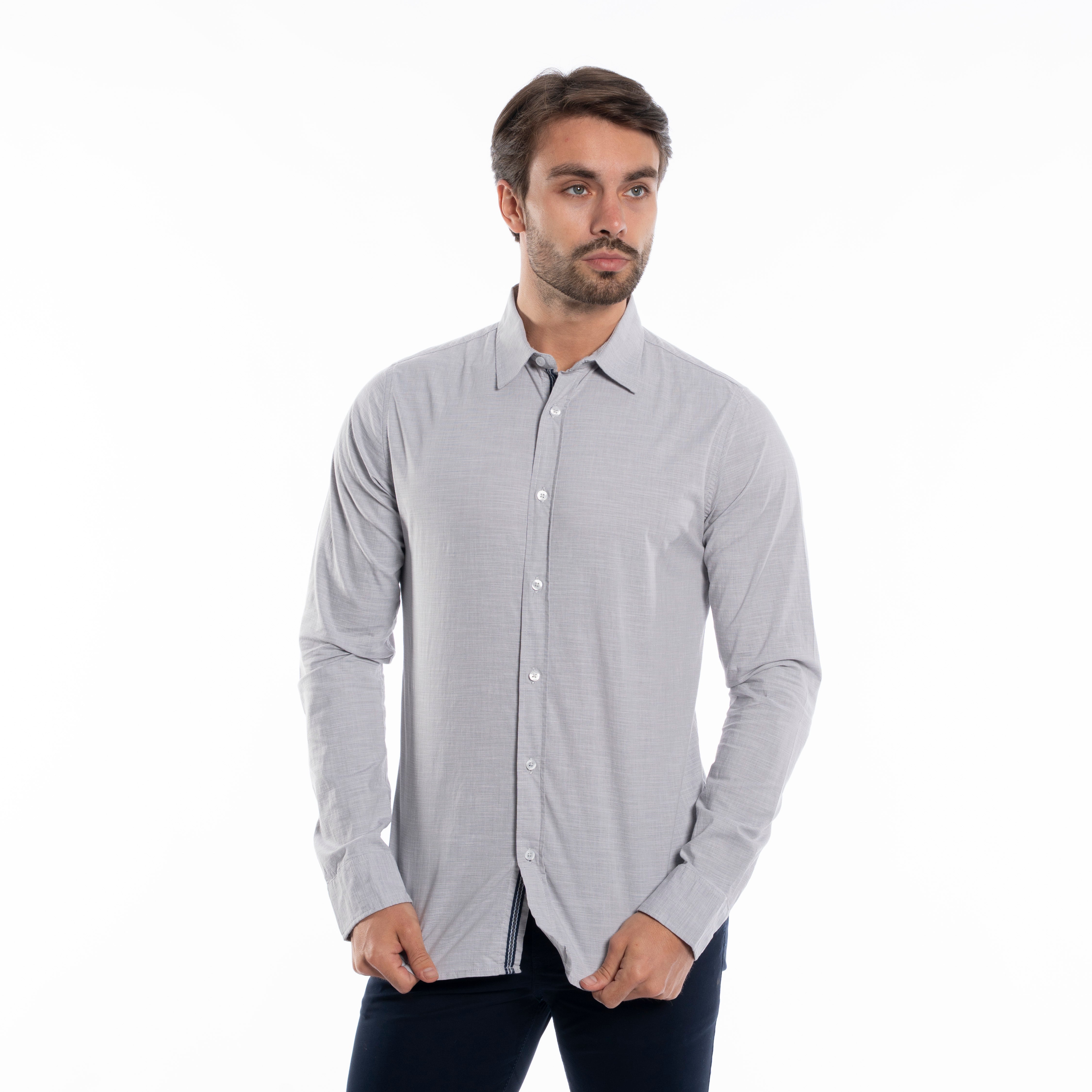 Long Sleeve Shirt - Men - Plain