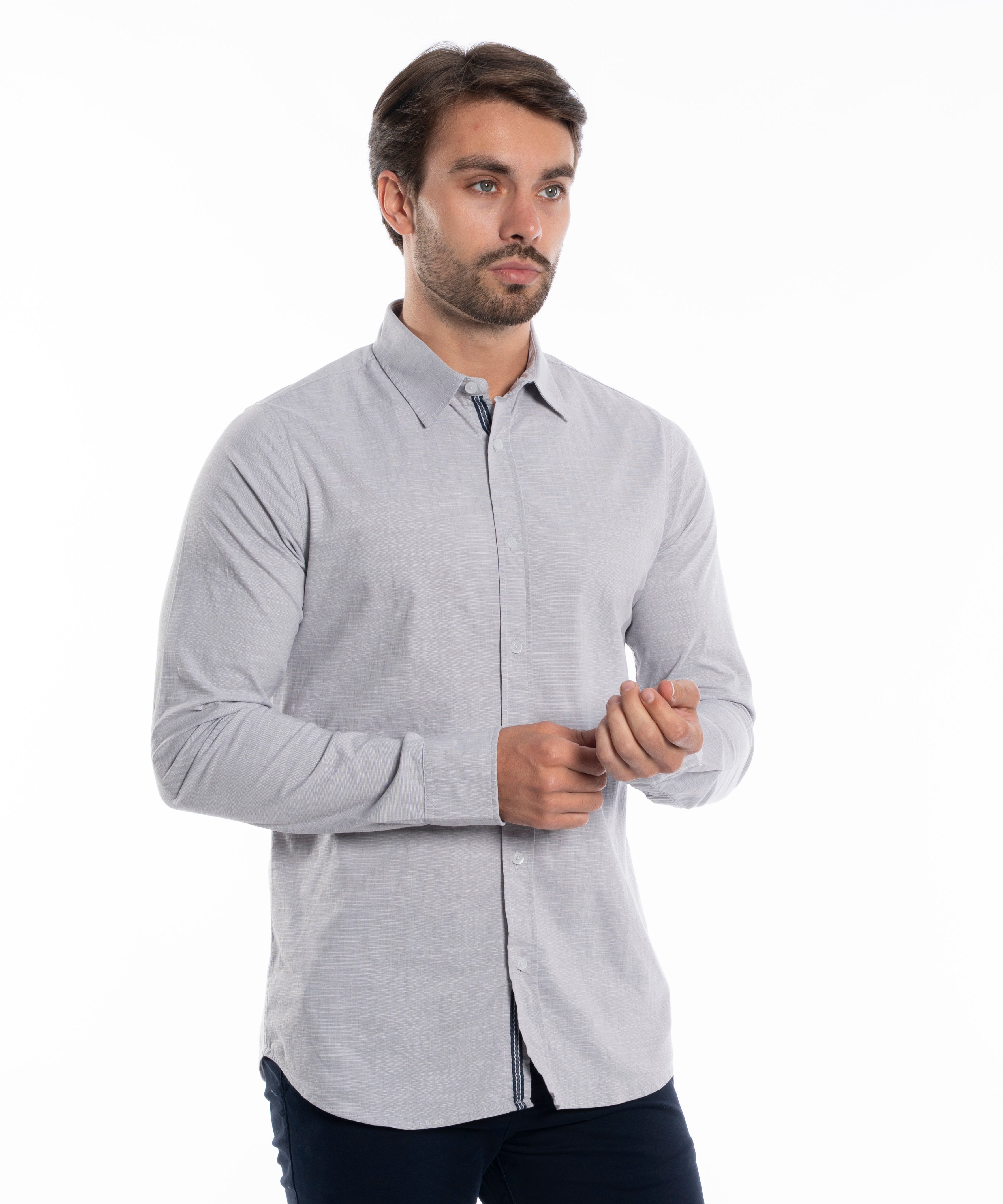 Long Sleeve Shirt - Men - Plain