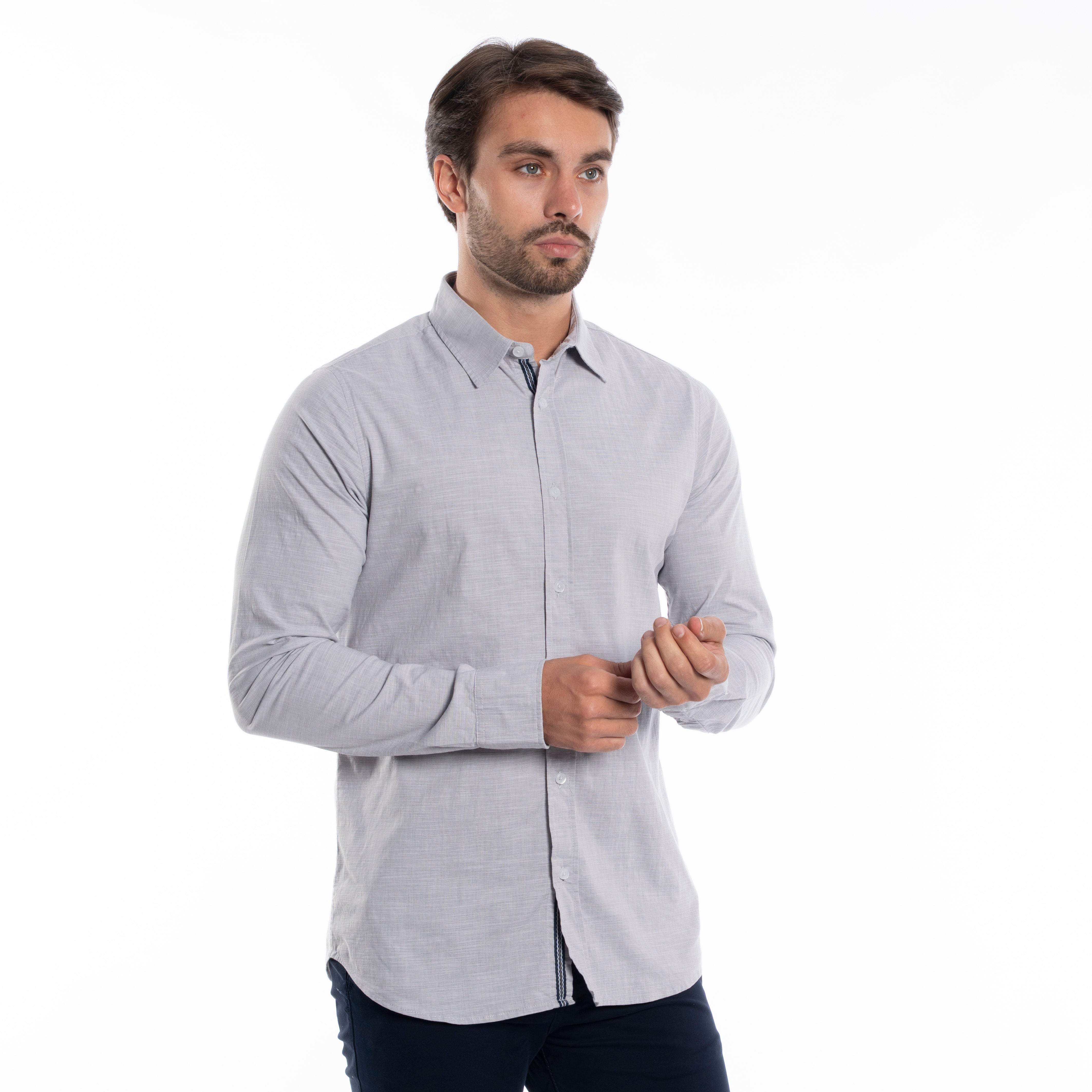 Long Sleeve Shirt - Men - Plain