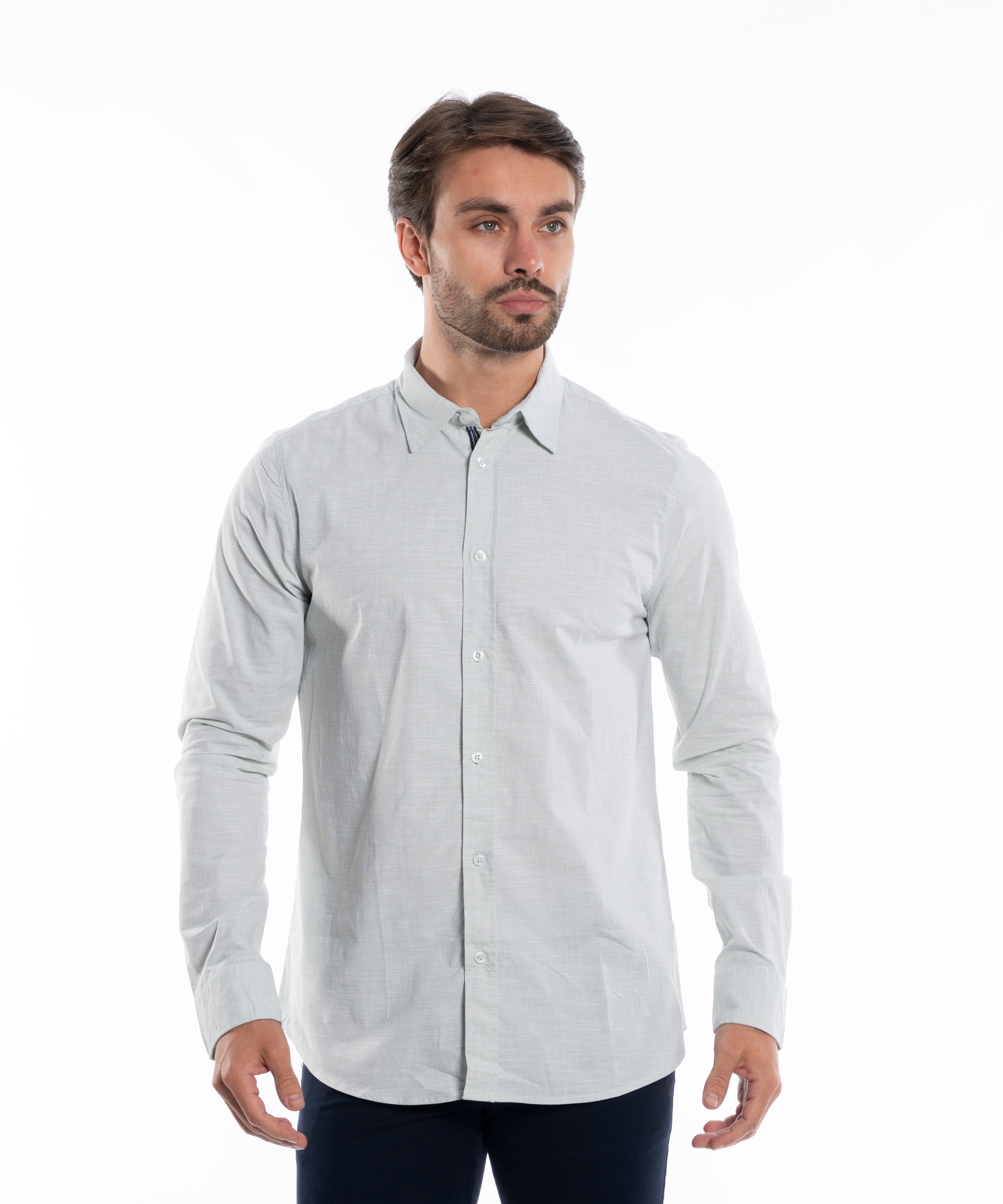 Long Sleeve Shirt - Men - Plain