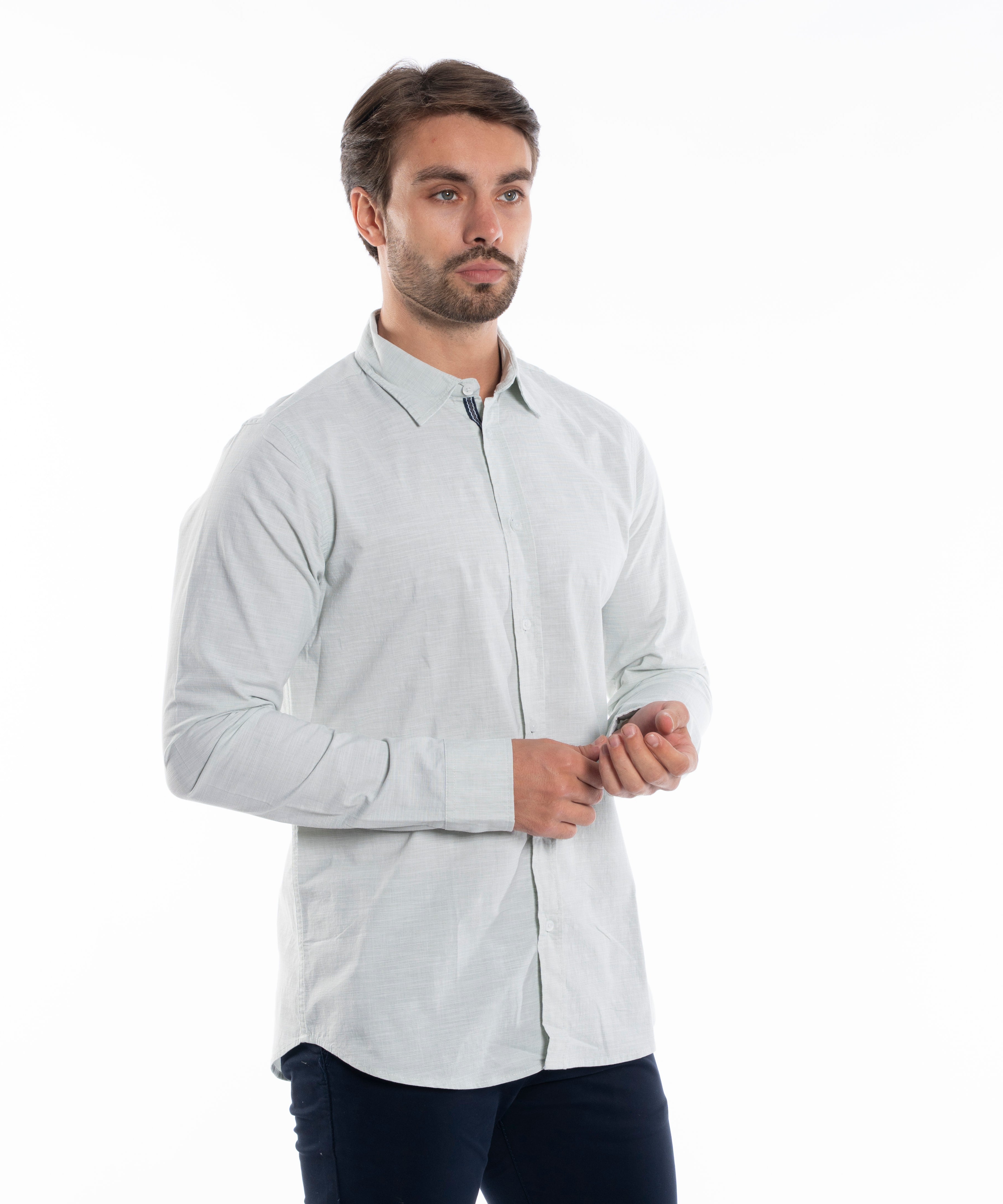 Long Sleeve Shirt - Men - Plain