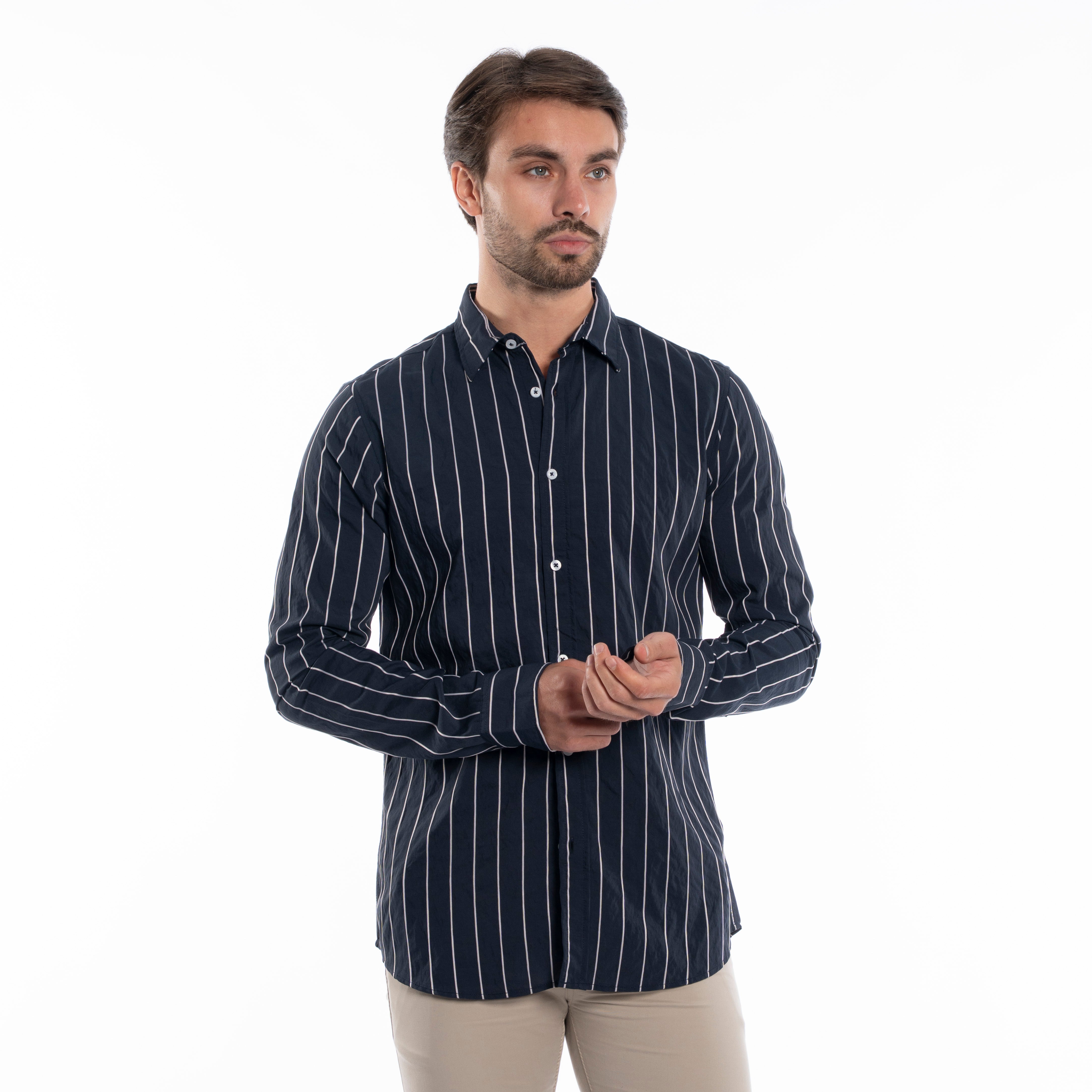 Long Sleeve Shirt - Men - Striped