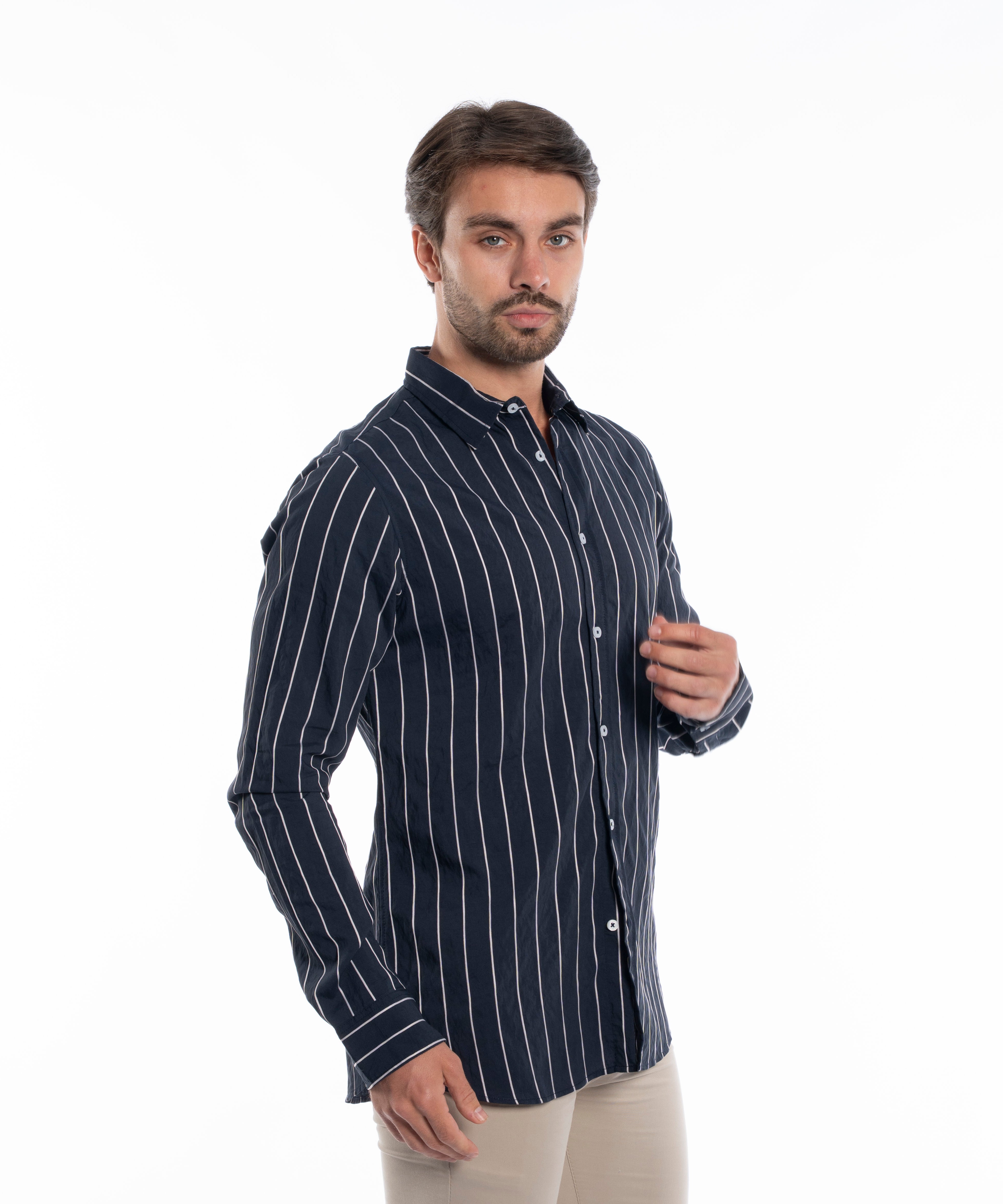 Long Sleeve Shirt - Men - Striped