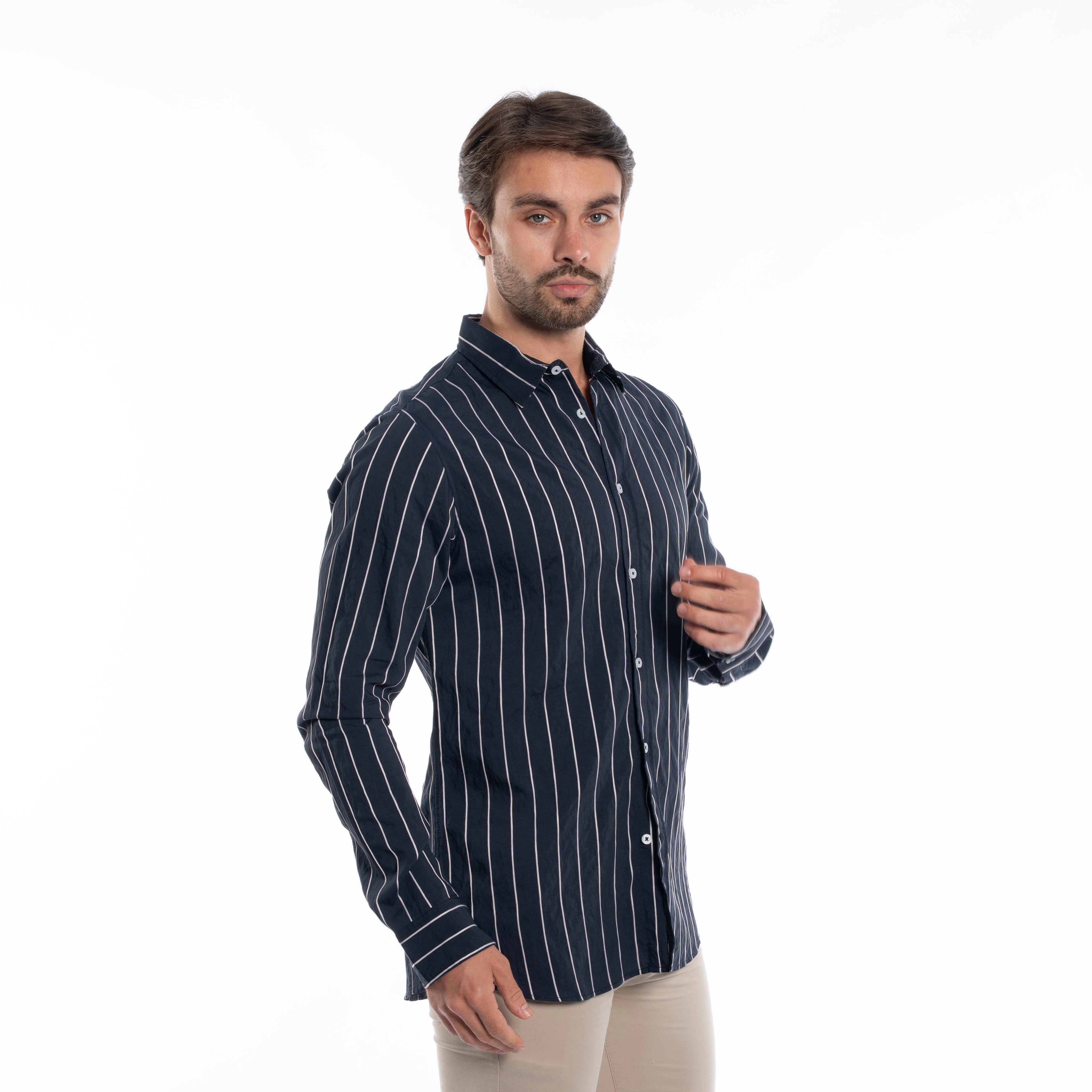 Long Sleeve Shirt - Men - Striped