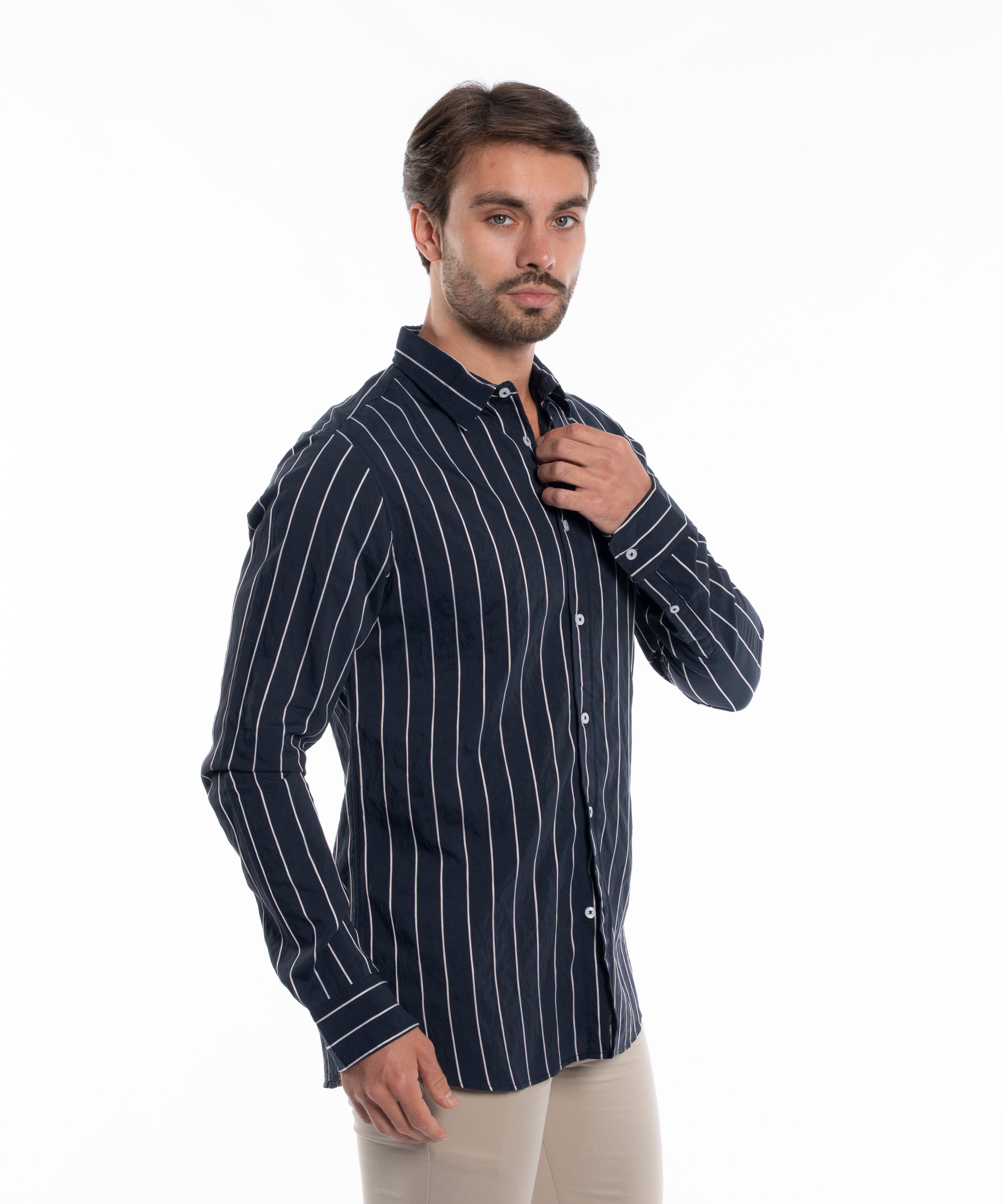 Long Sleeve Shirt - Men - Striped