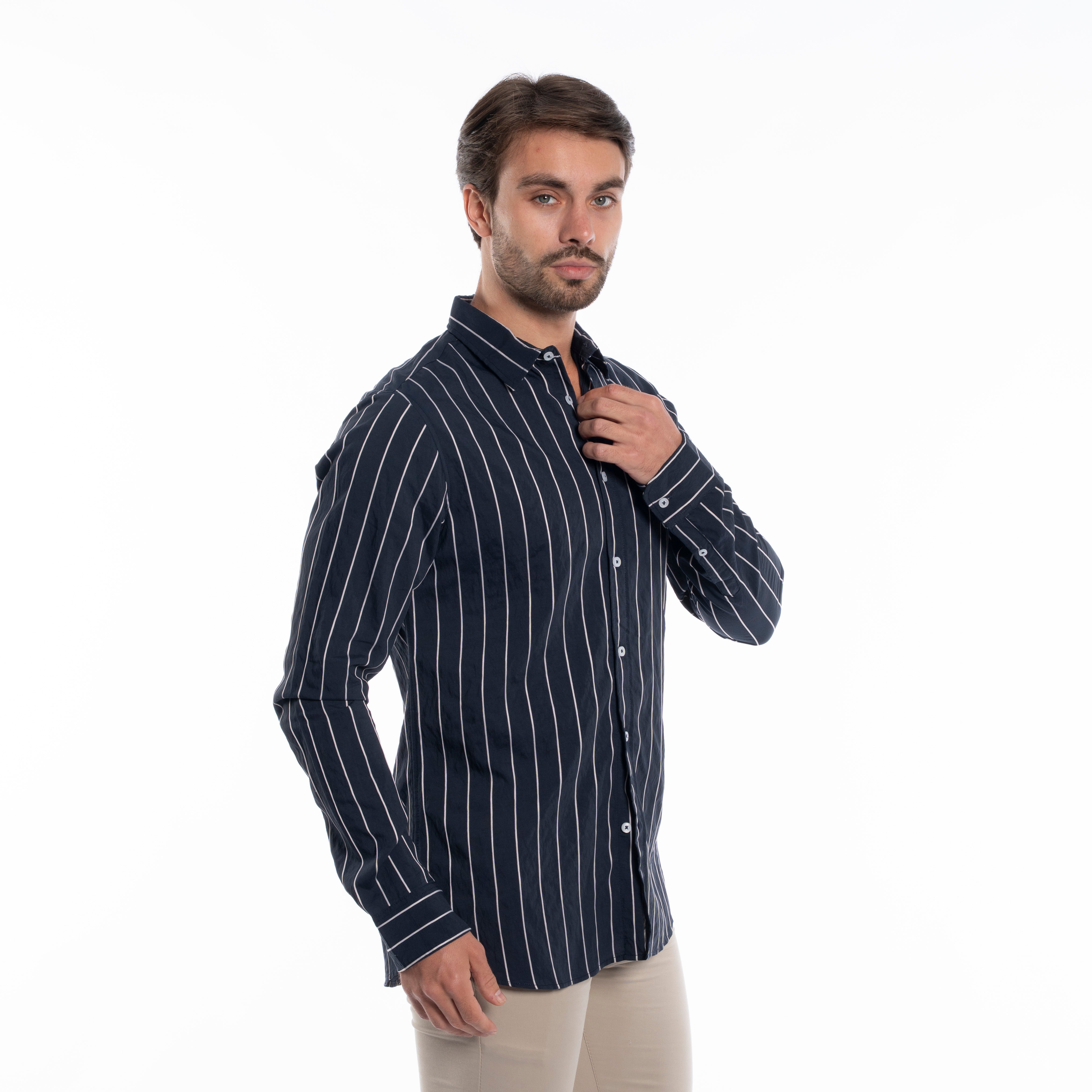 Long Sleeve Shirt - Men - Striped