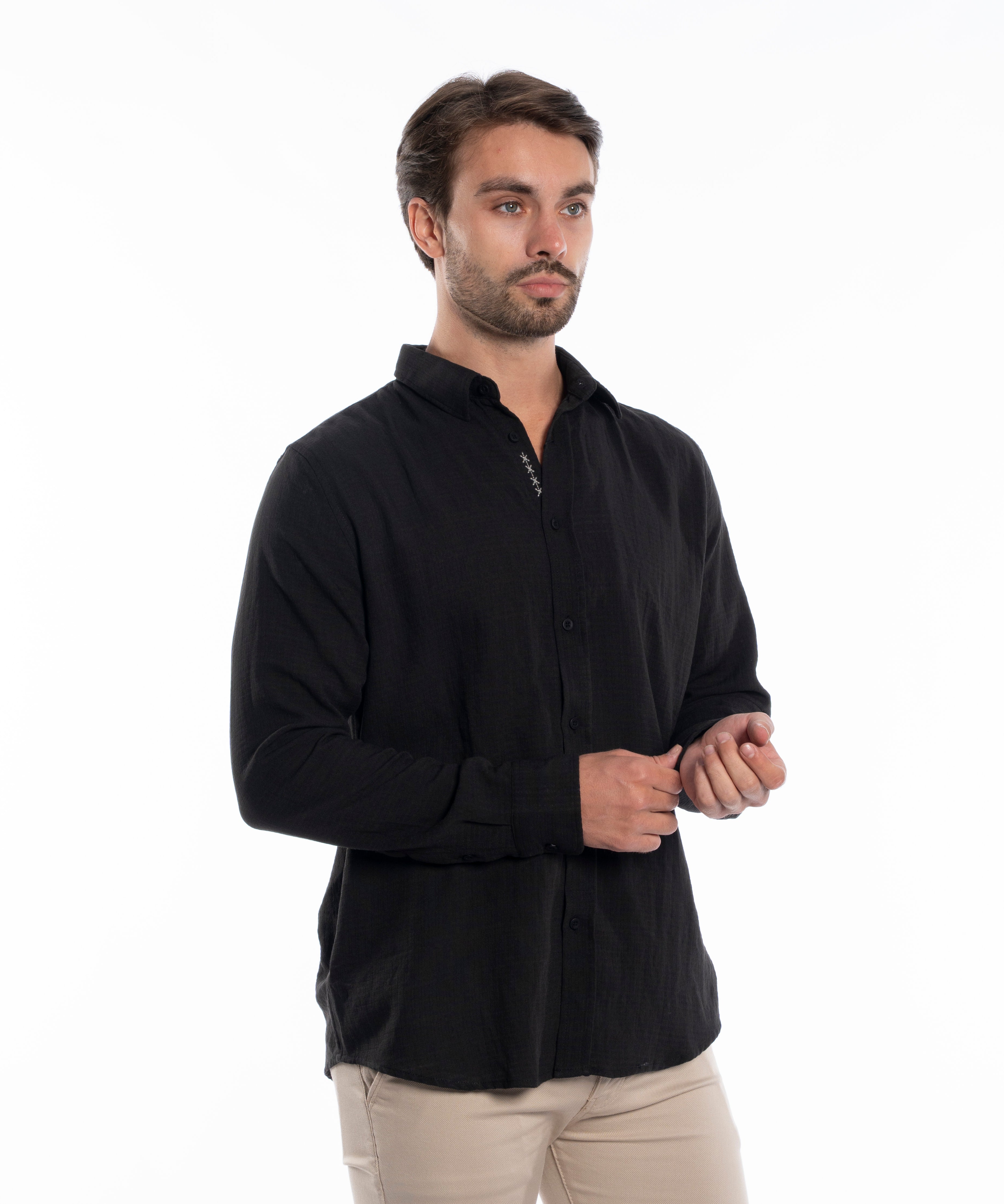 Long Sleeve Shirt - Men - Plain