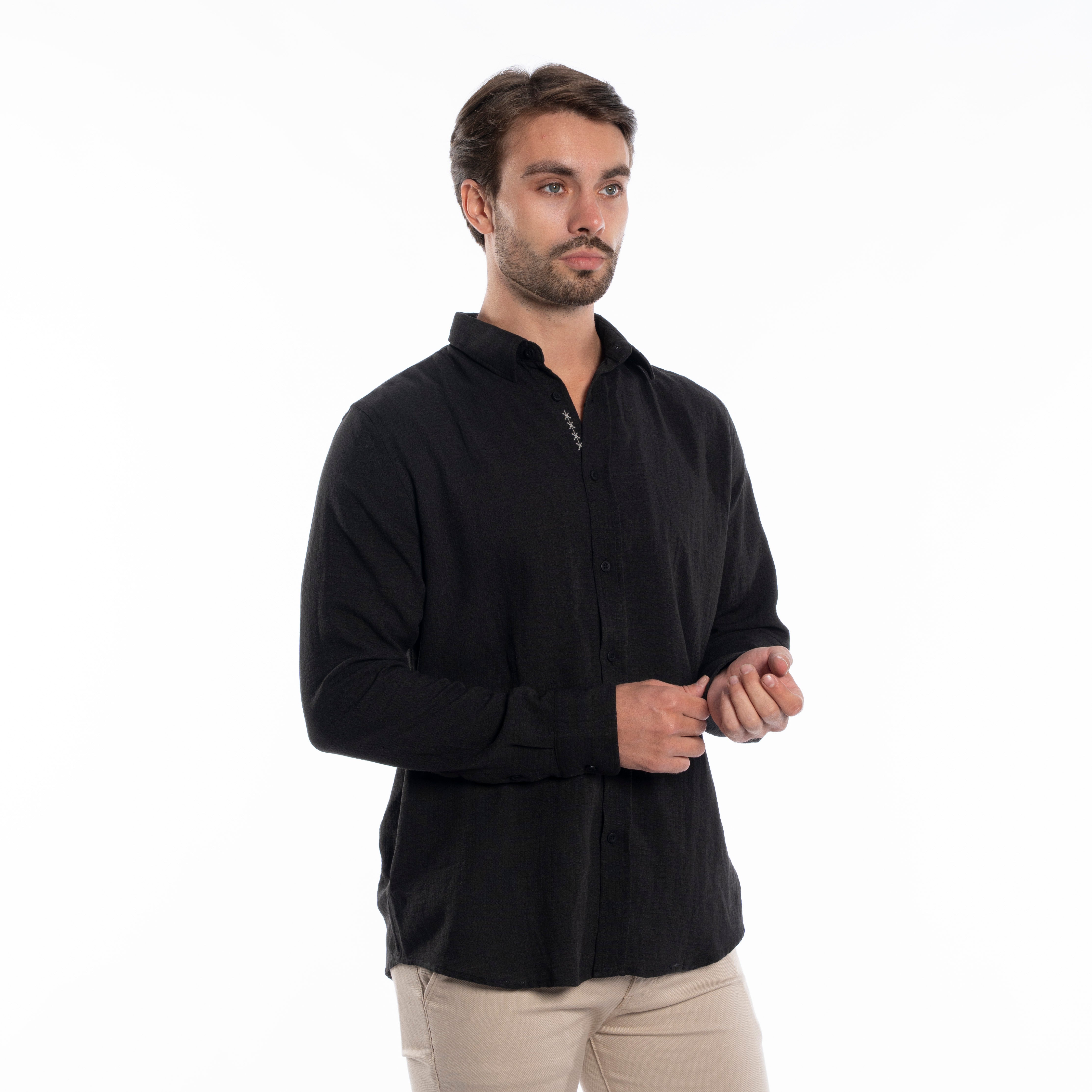 Long Sleeve Shirt - Men - Plain