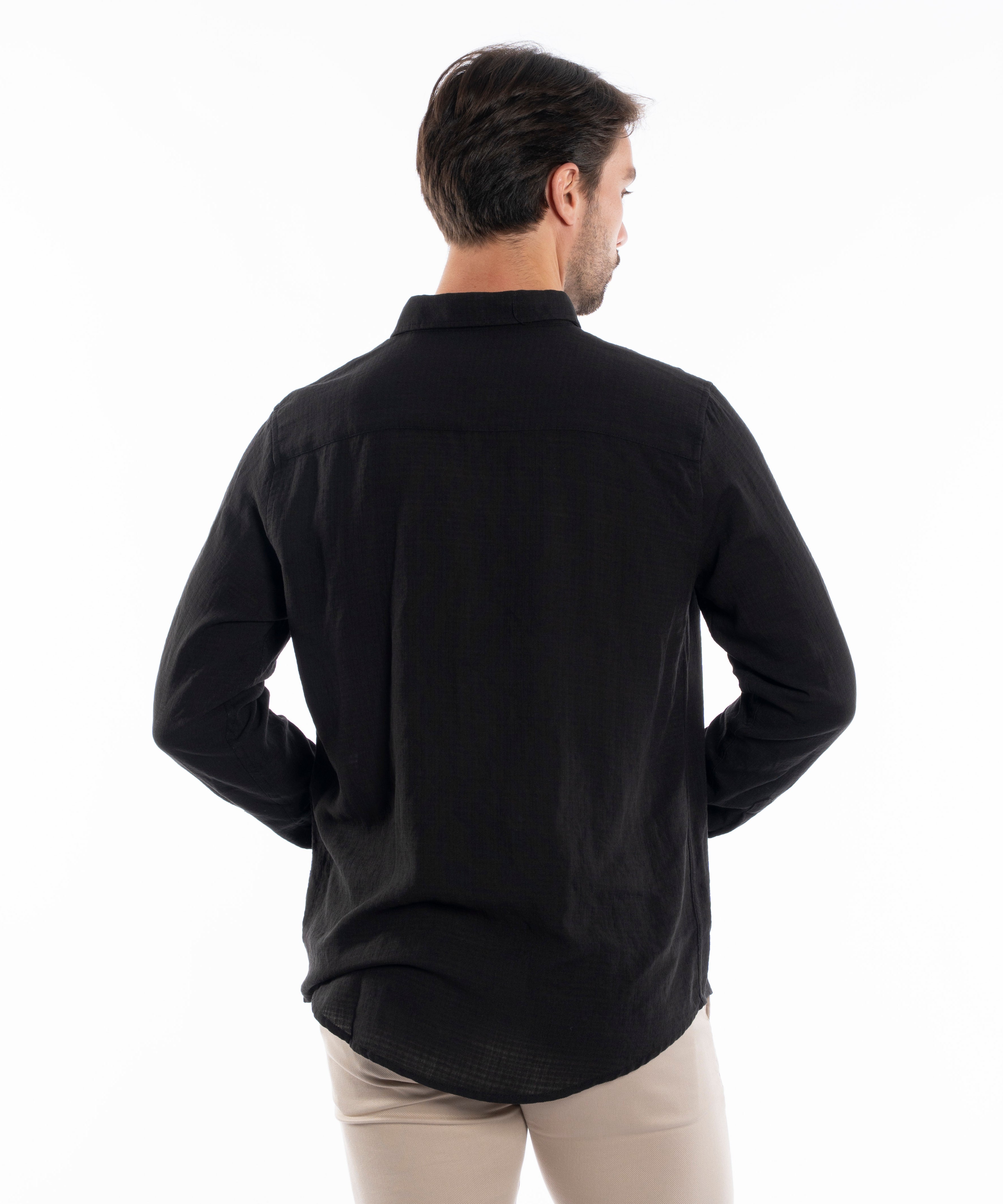 Long Sleeve Shirt - Men - Plain