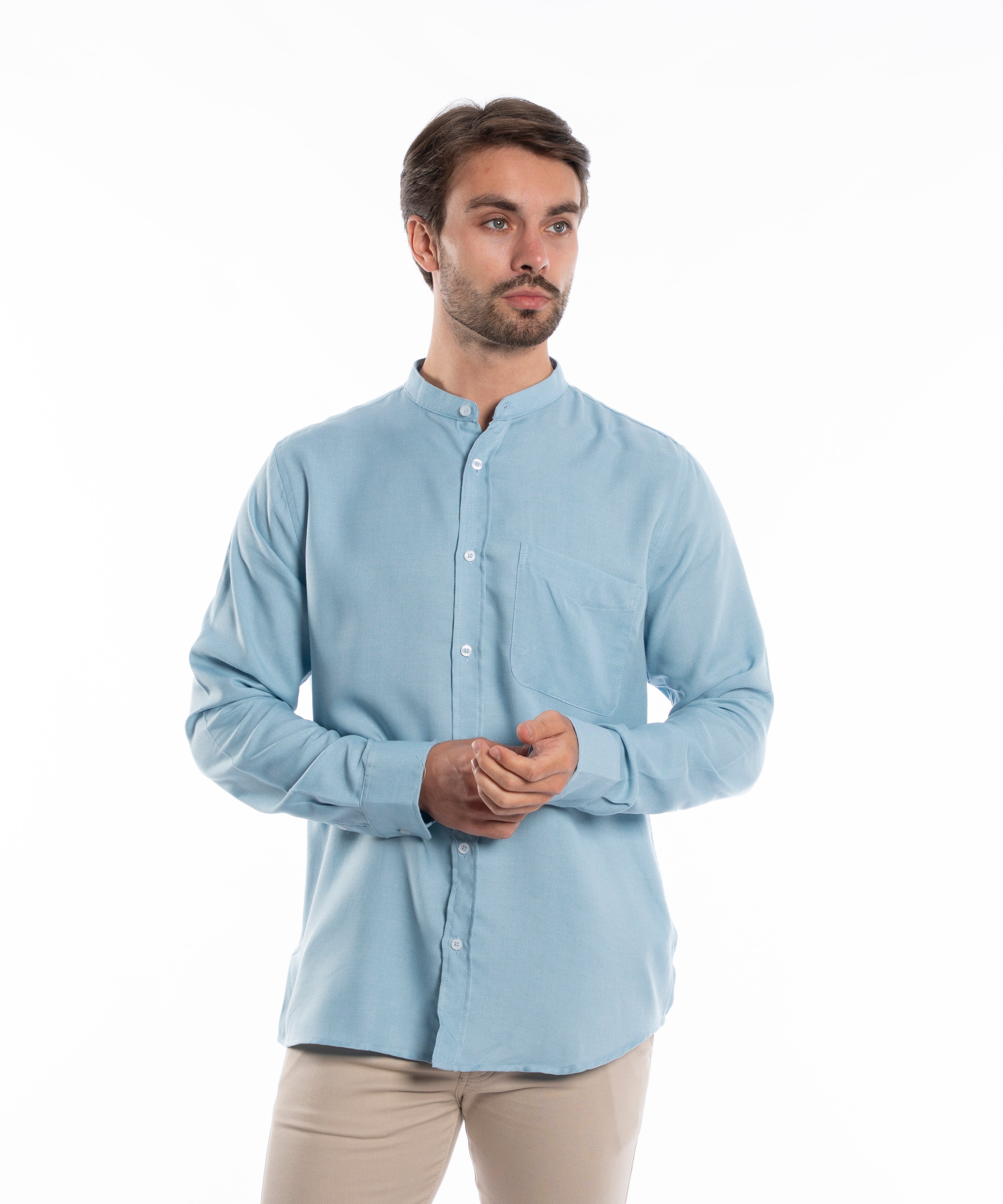Long Sleeve Shirt - Men - Plain