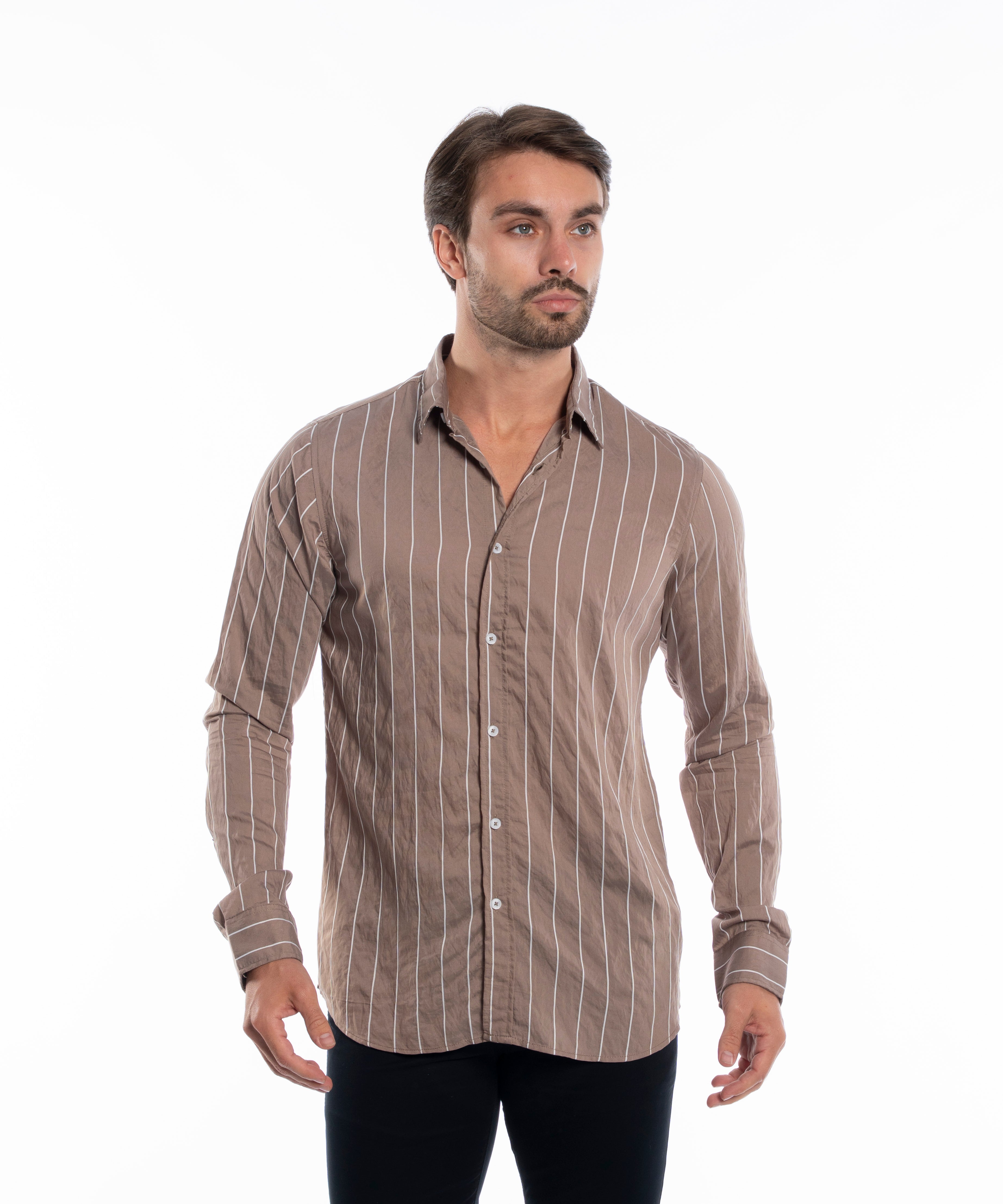 Long Sleeve Shirt - Men - Striped