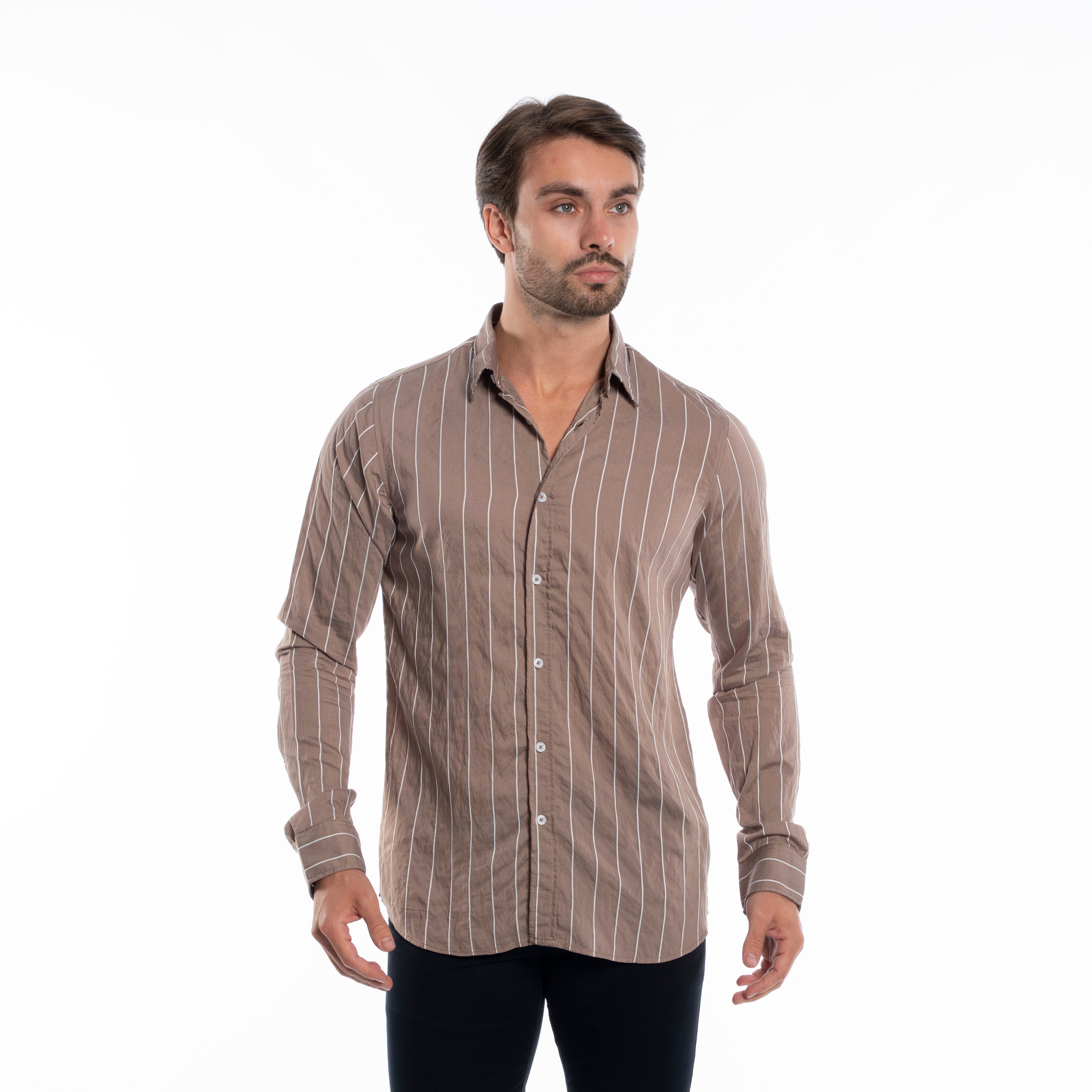 Long Sleeve Shirt - Men - Striped