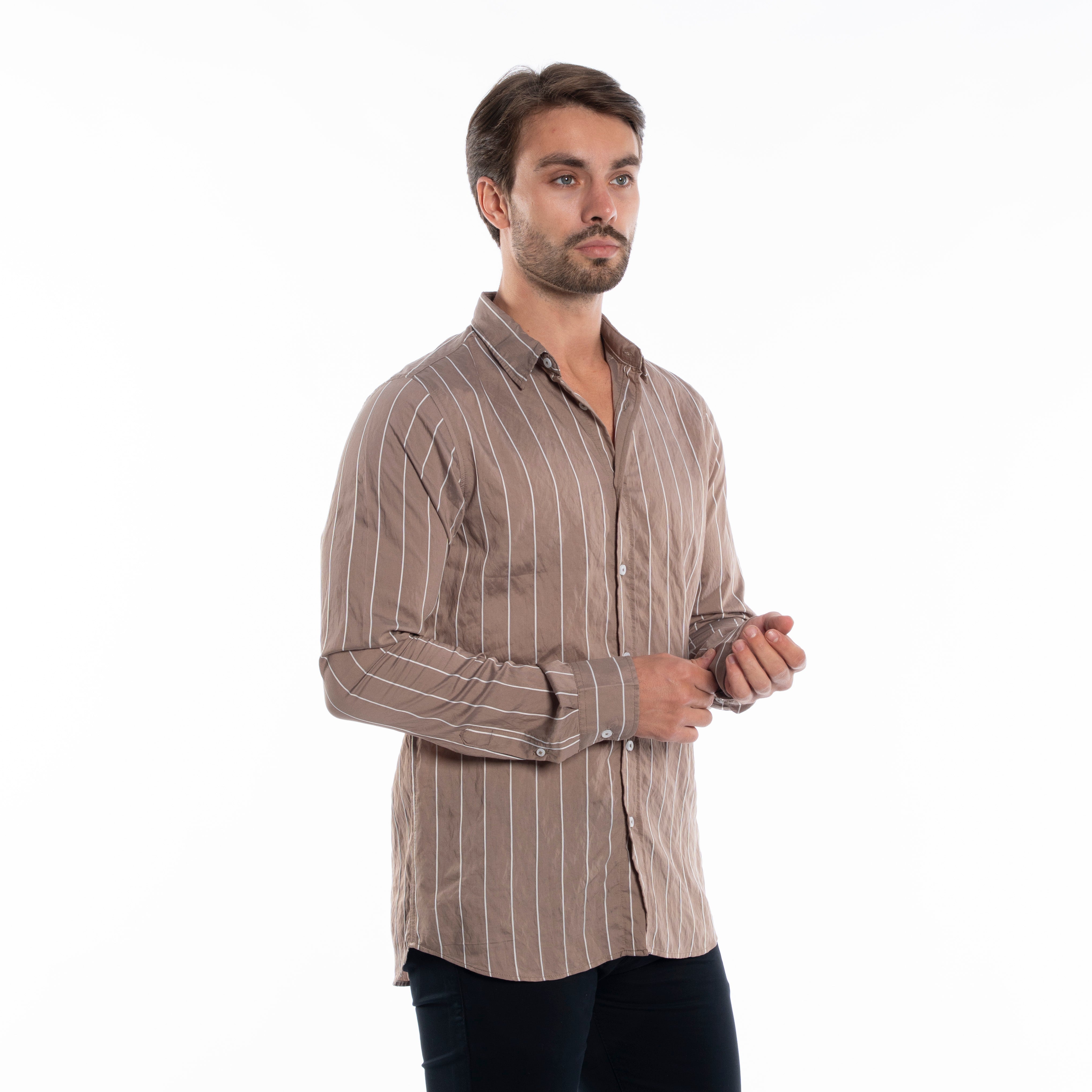 Long Sleeve Shirt - Men - Striped