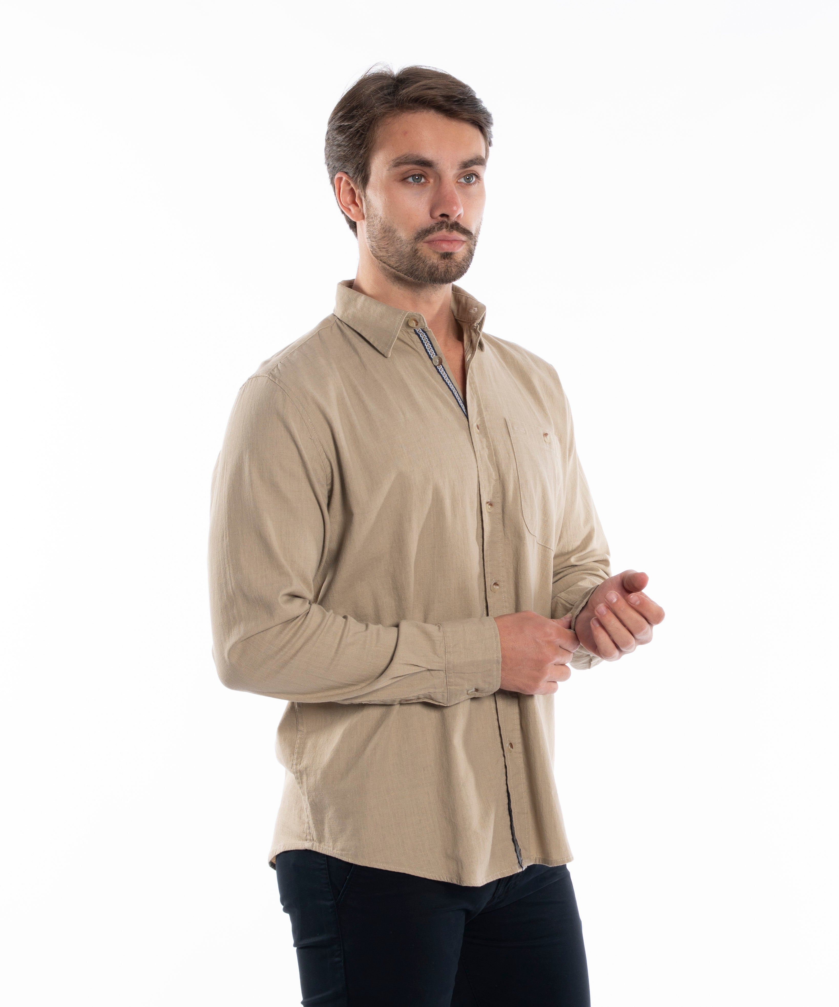 Long Sleeve Shirt - Men - Plain