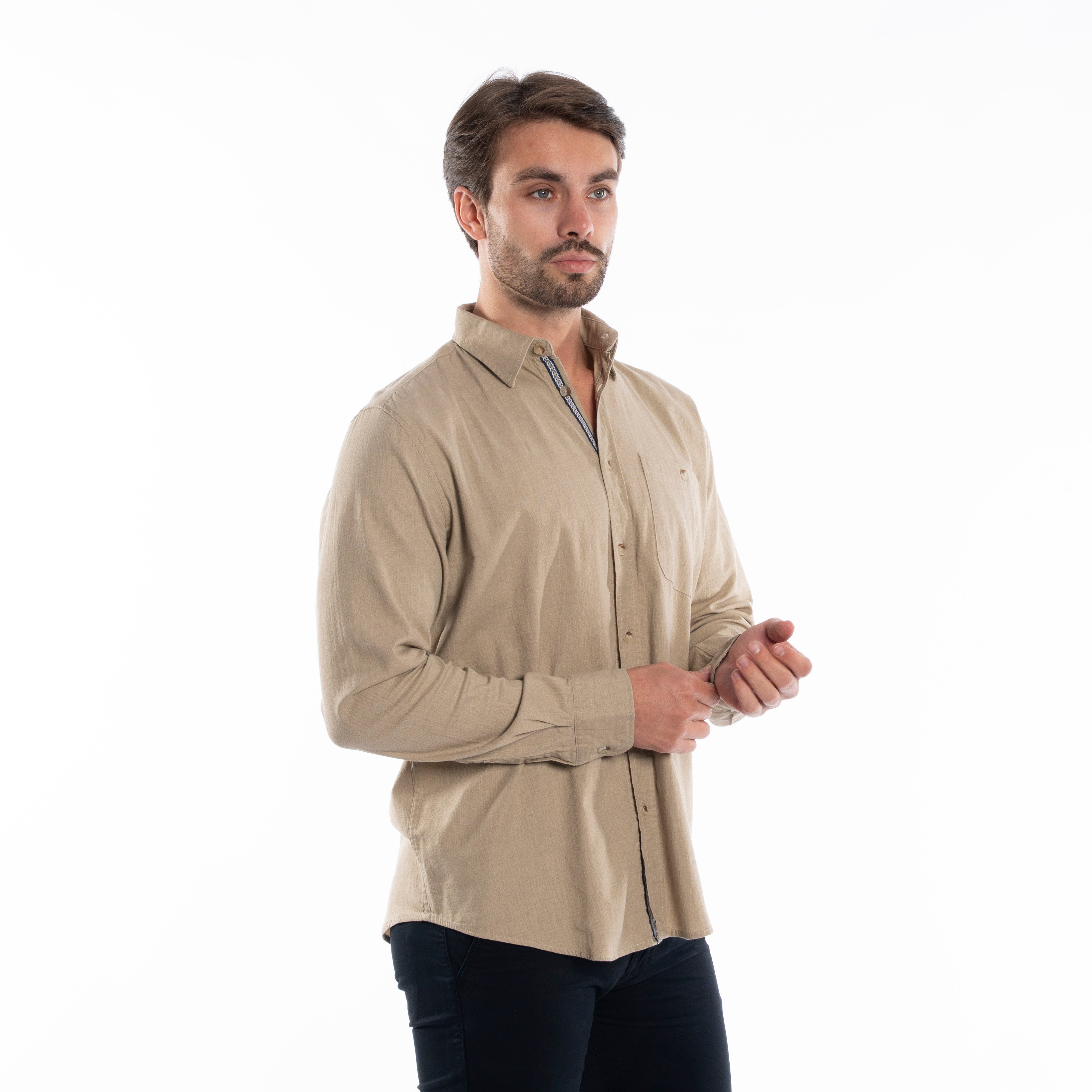 Long Sleeve Shirt - Men - Plain