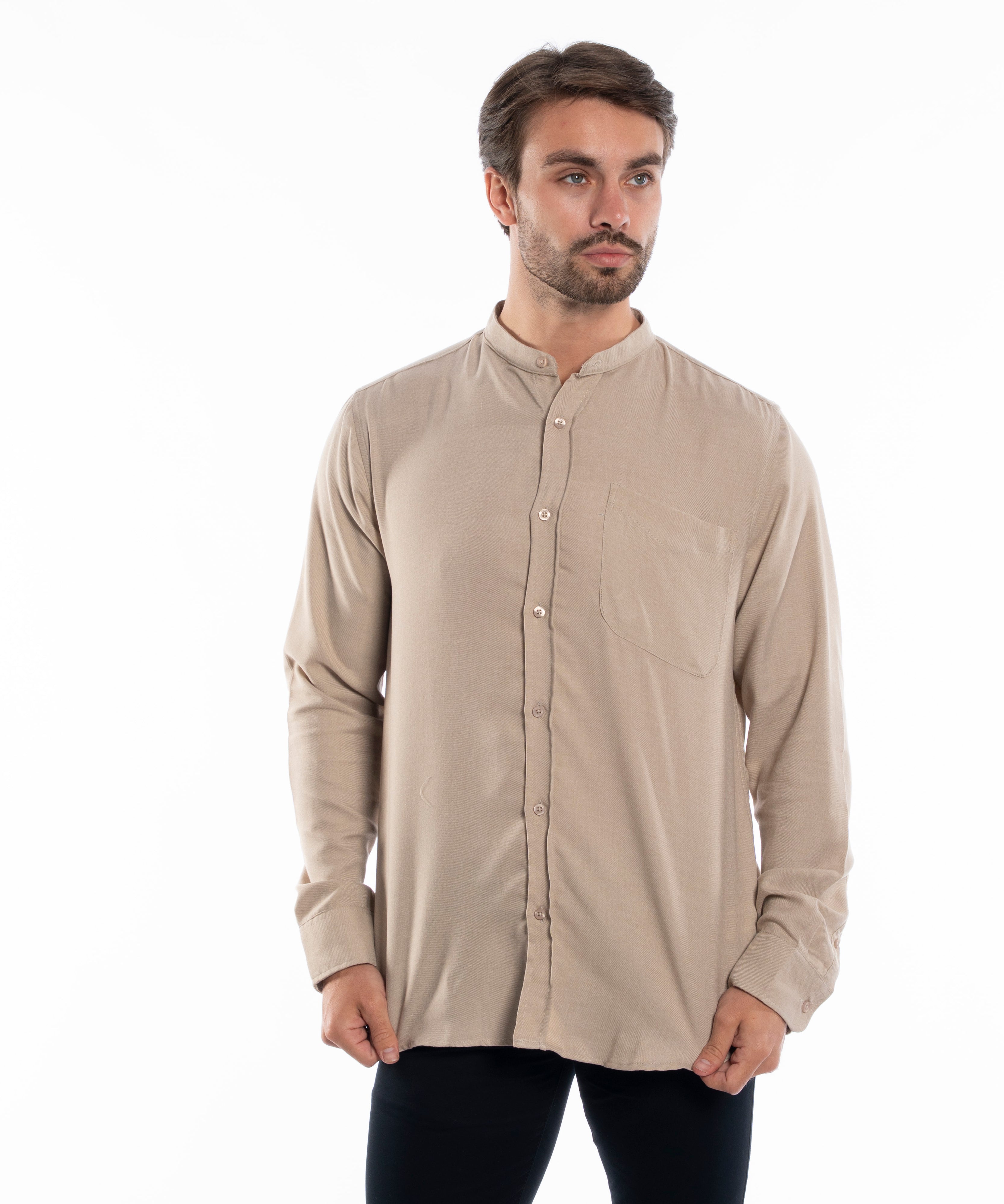 Long Sleeve Shirt - Men - Plain