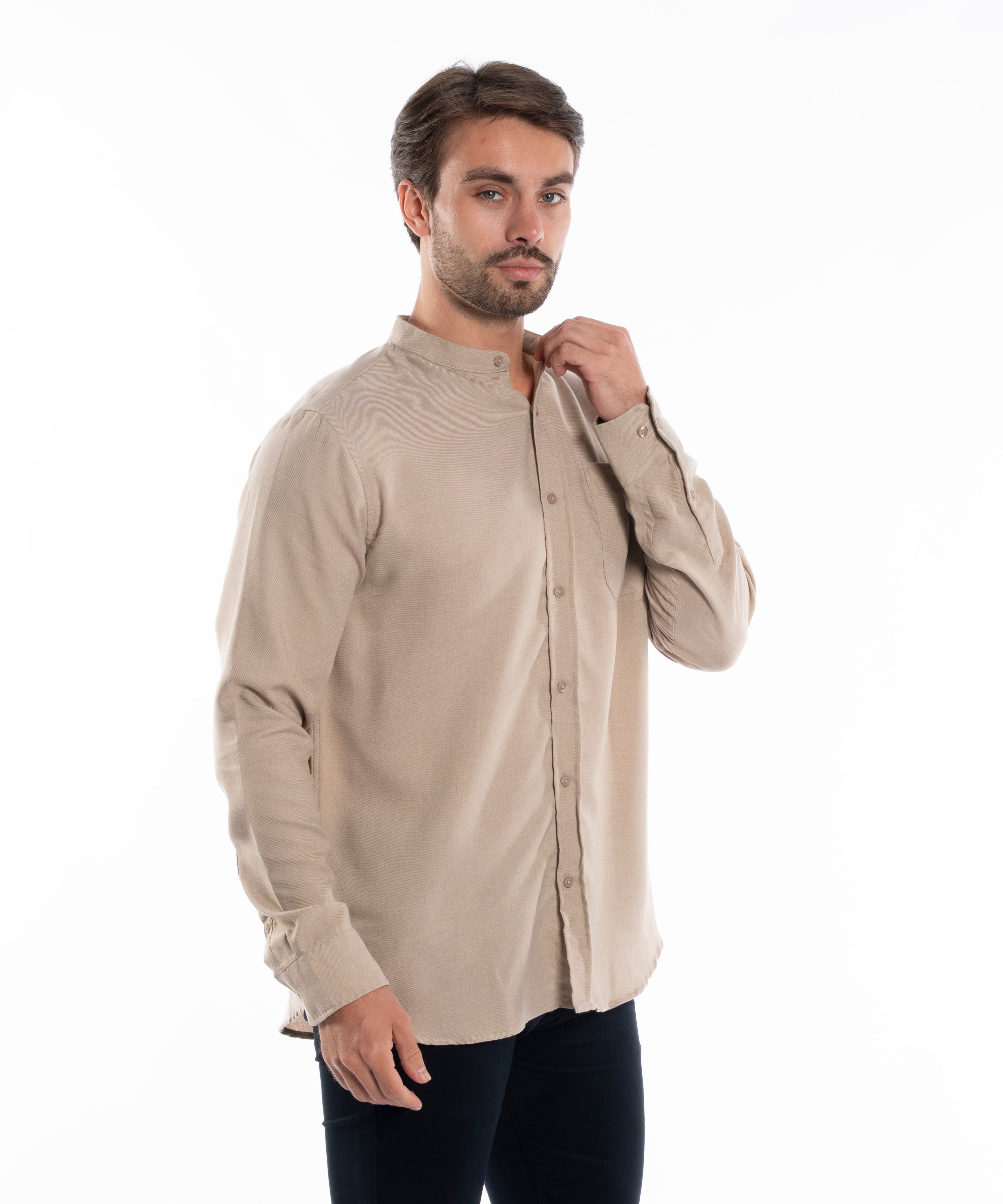 Long Sleeve Shirt - Men - Plain