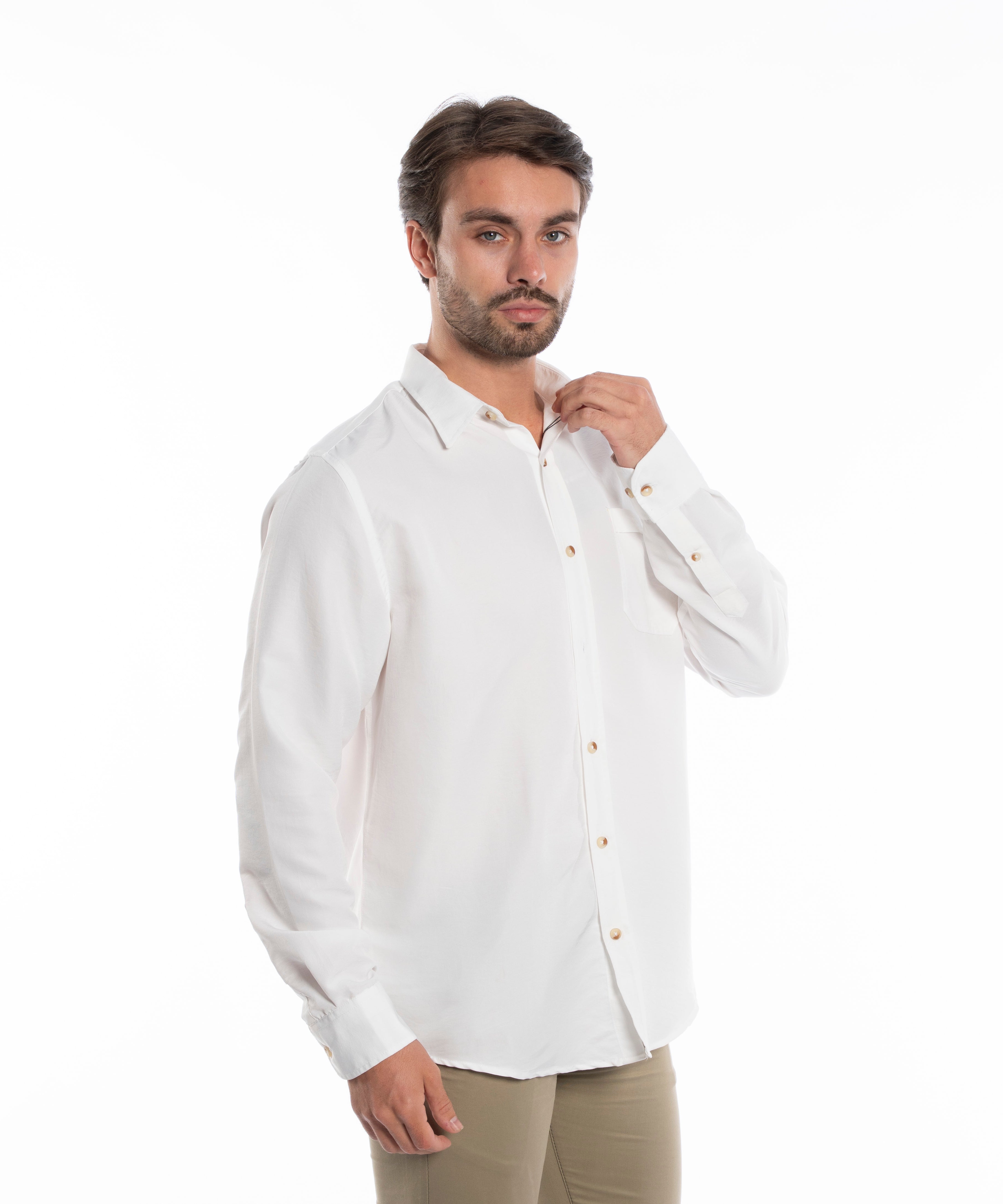 Long Sleeve Shirt - Men - Plain