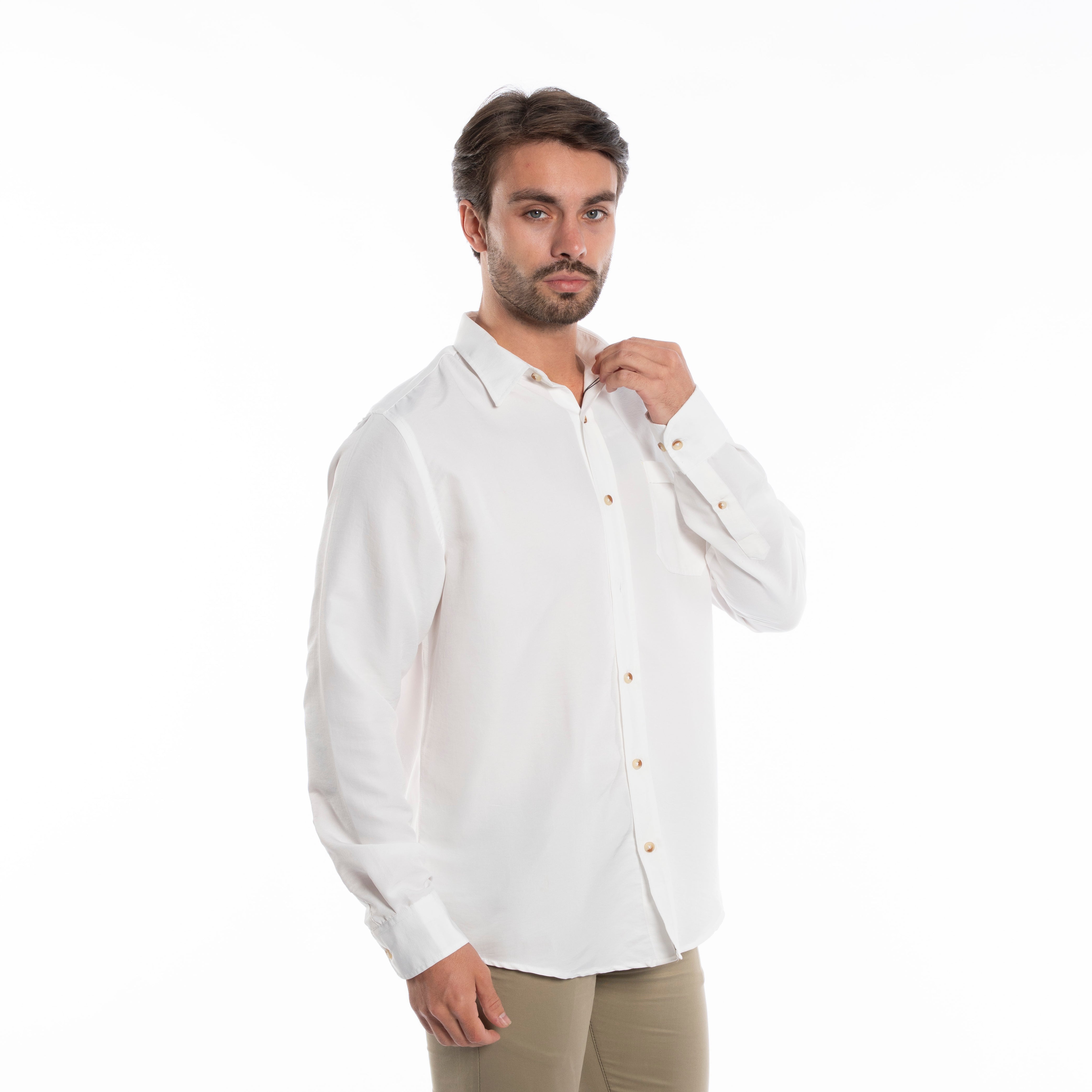 Long Sleeve Shirt - Men - Plain