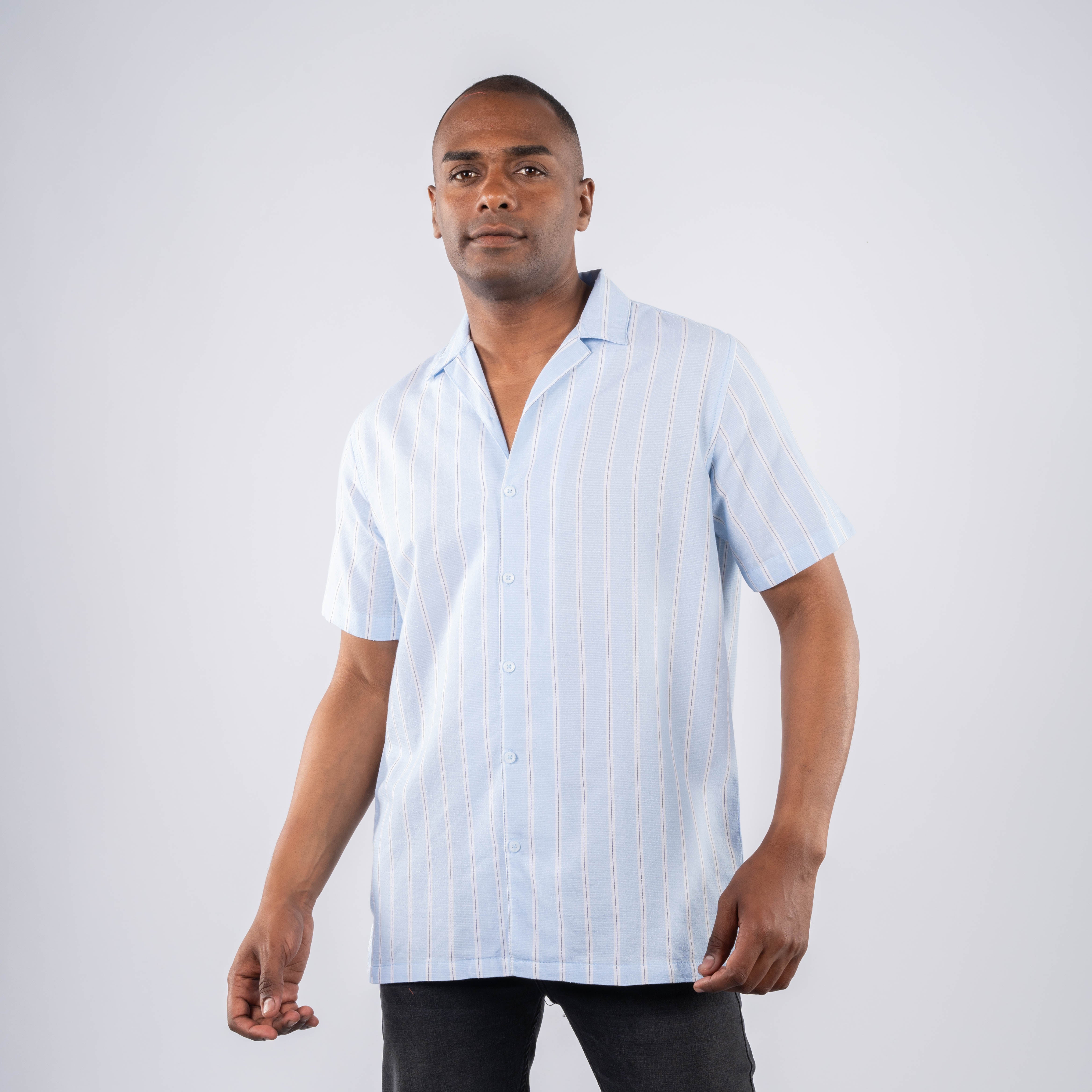 Half Sleeve Shirt - Men - Striped