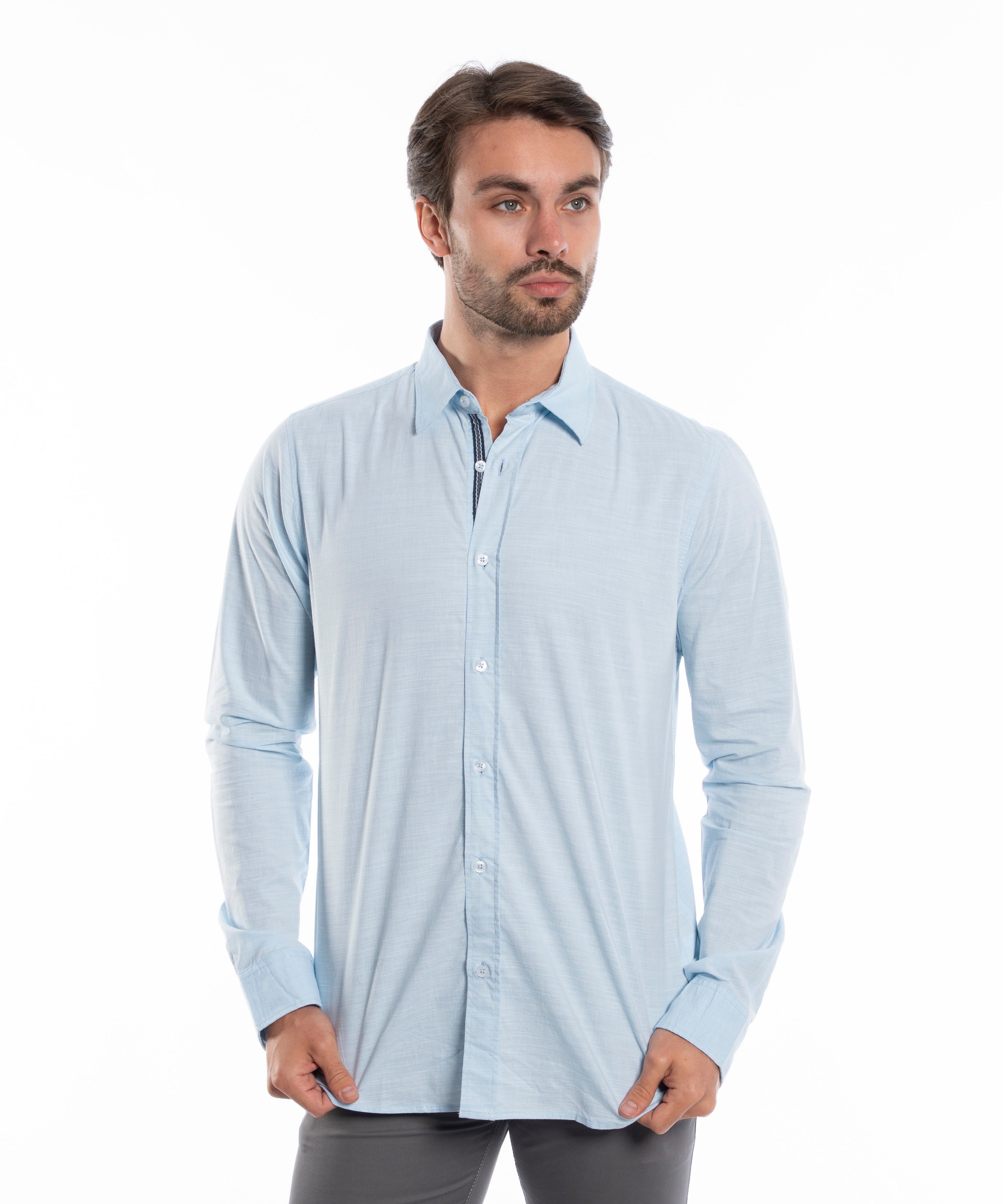 Long Sleeve Shirt - Men - Plain
