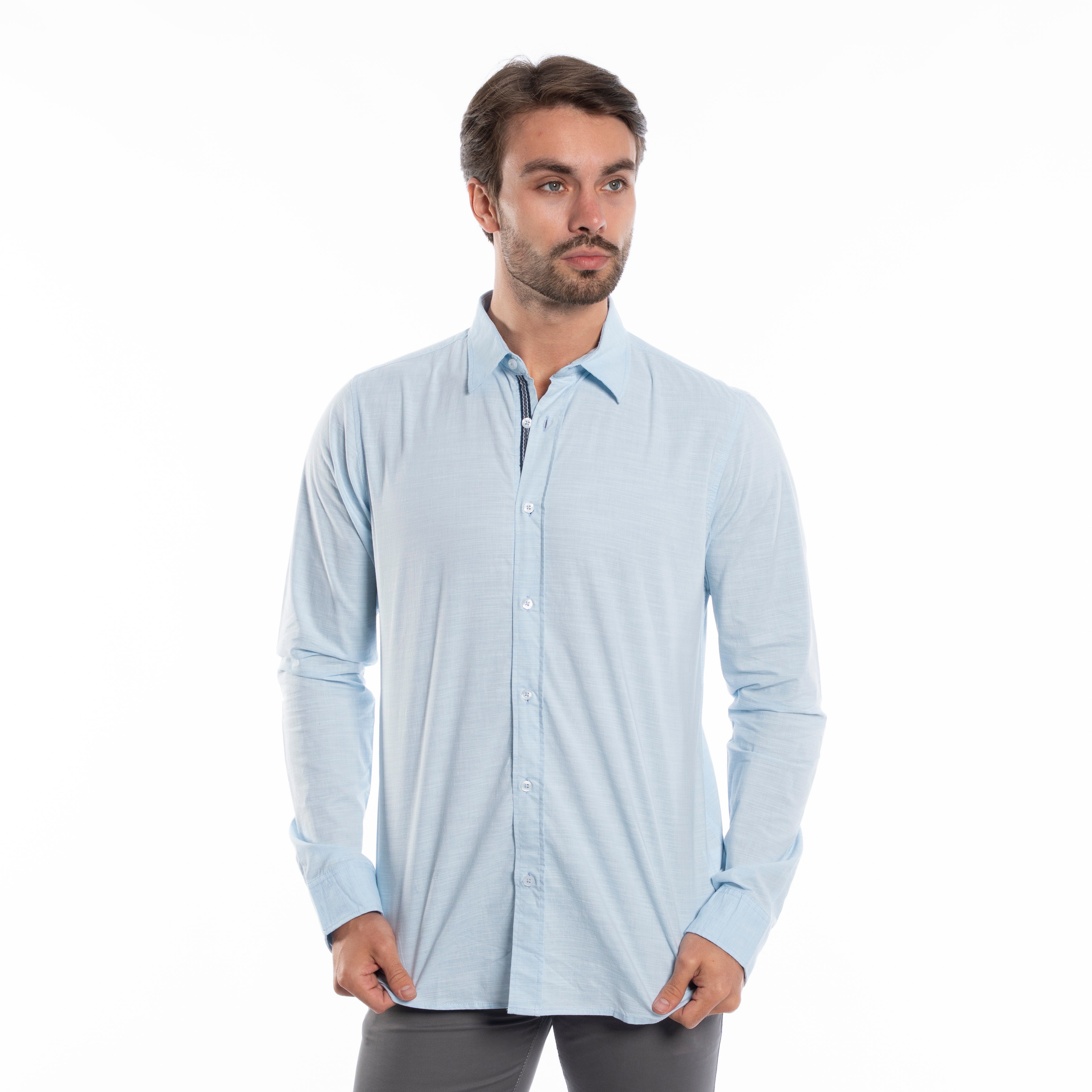 Long Sleeve Shirt - Men - Plain