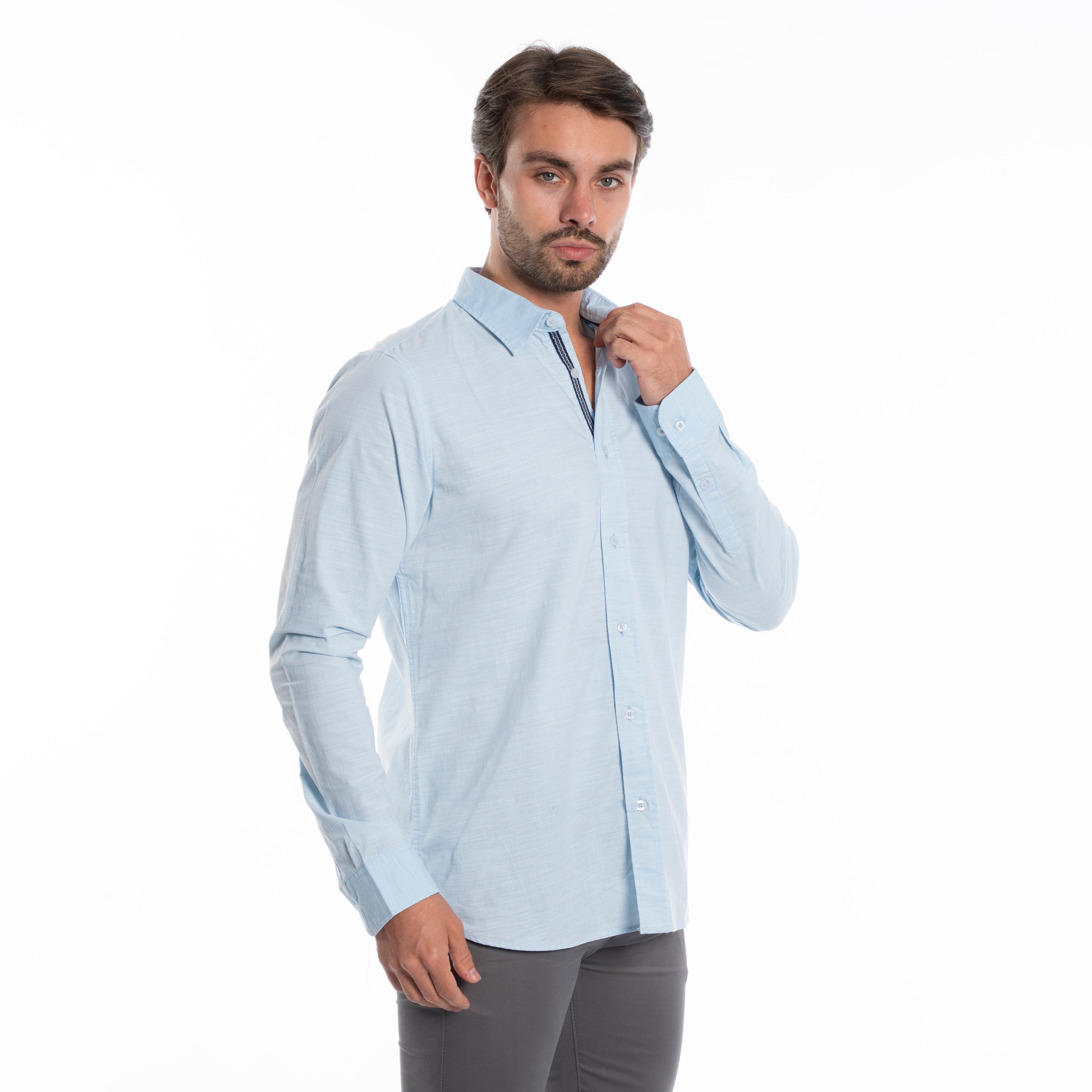 Long Sleeve Shirt - Men - Plain