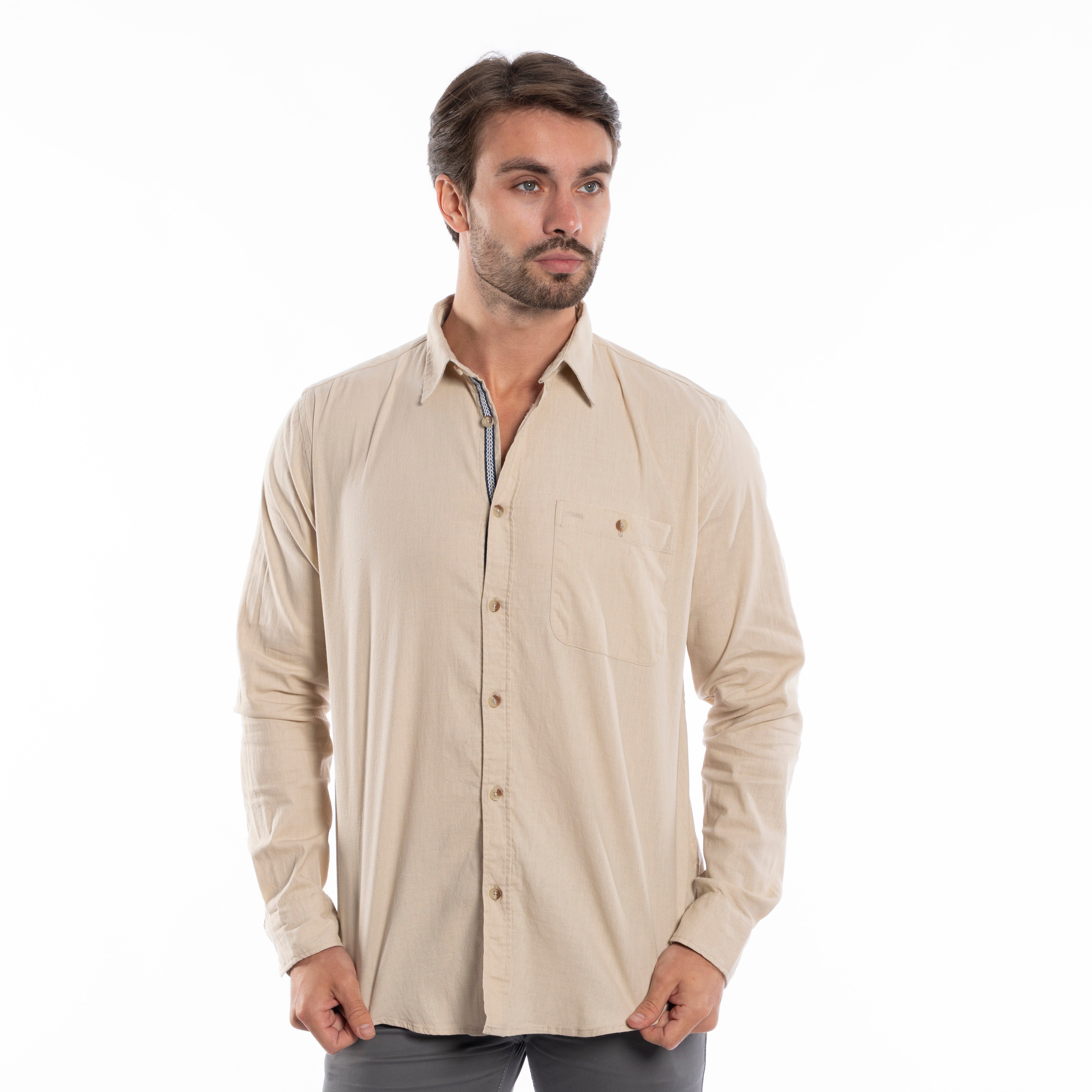 Long Sleeve Shirt - Men - Plain