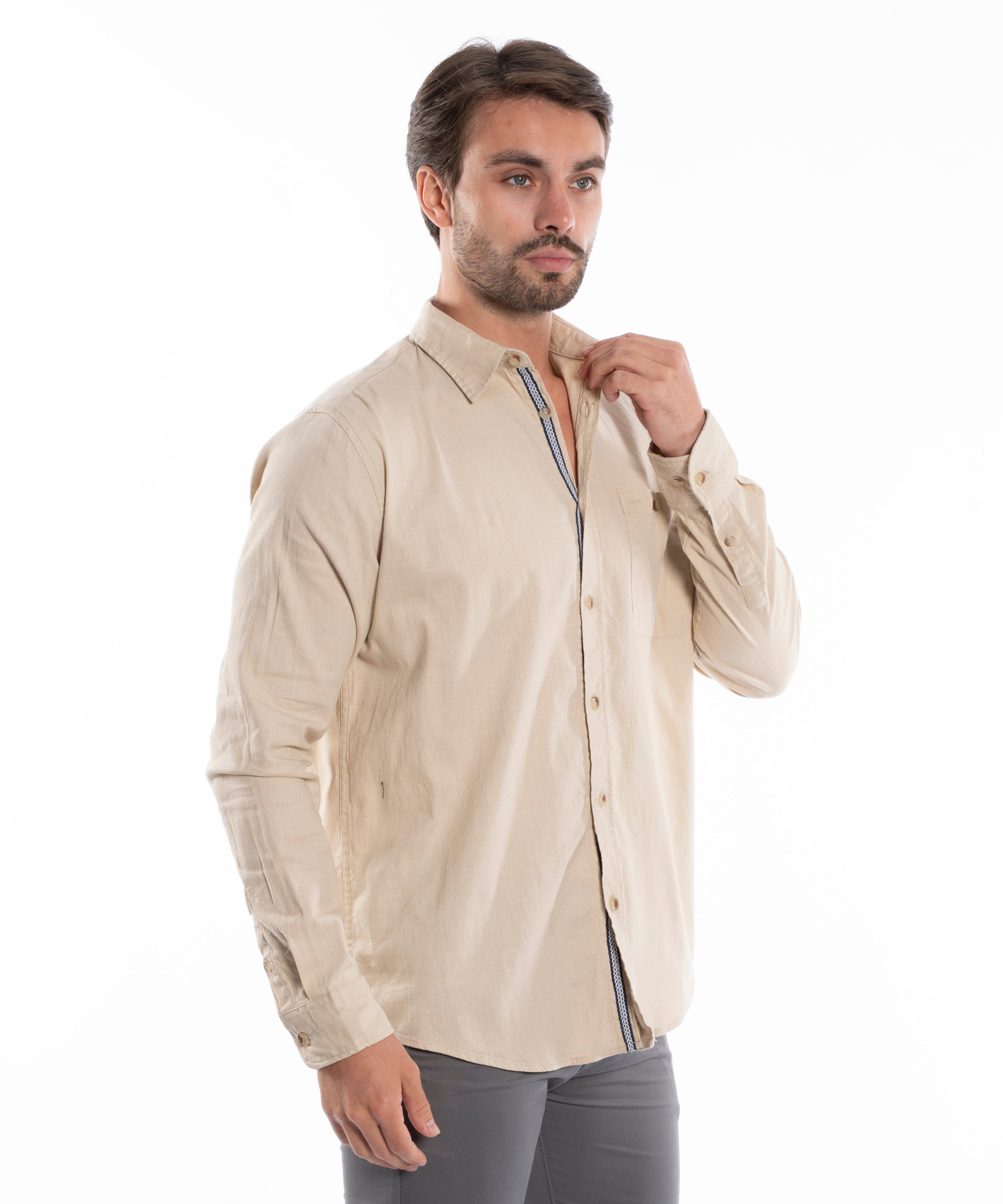 Long Sleeve Shirt - Men - Plain