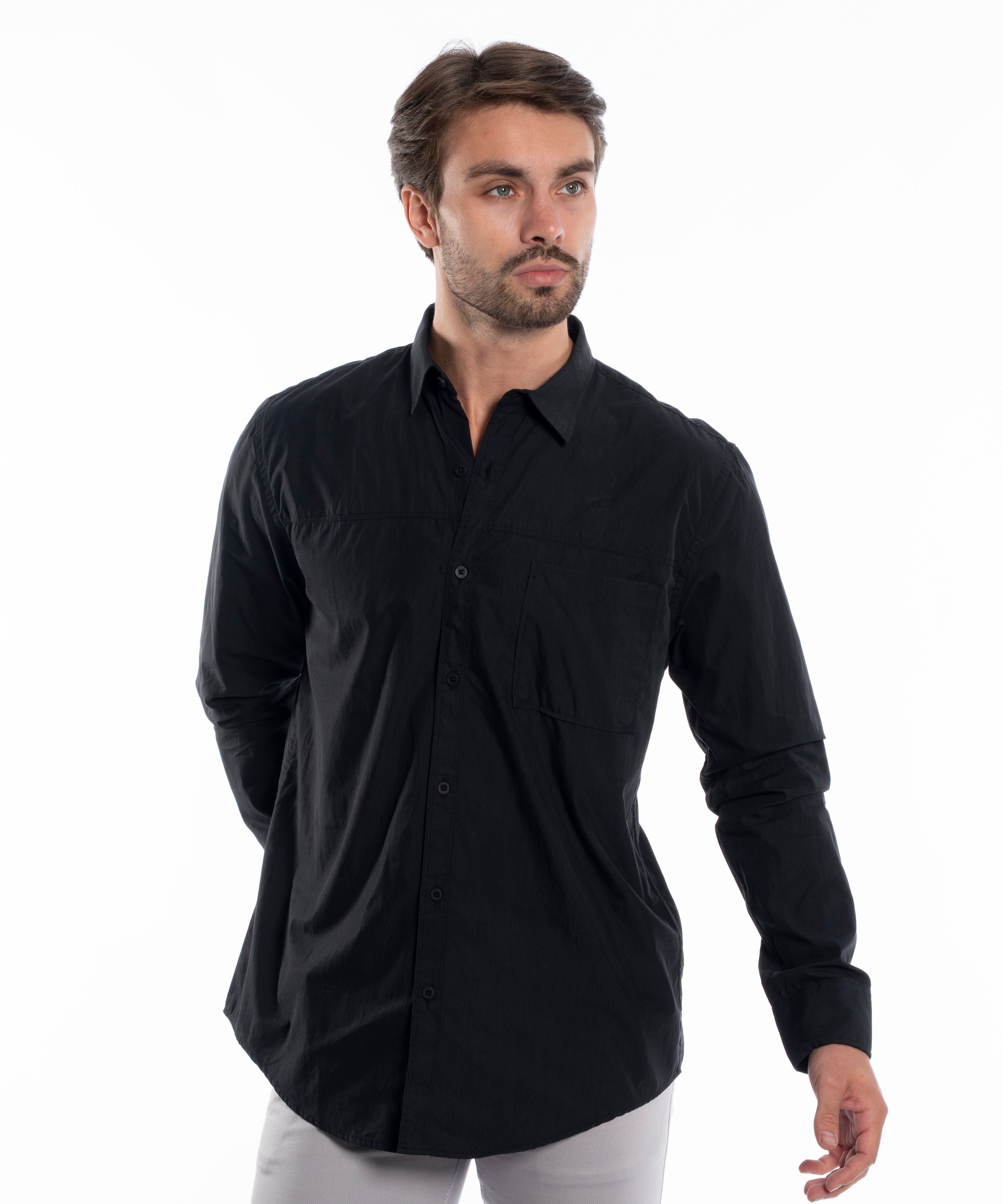 Long Sleeve Shirt - Men - Plain