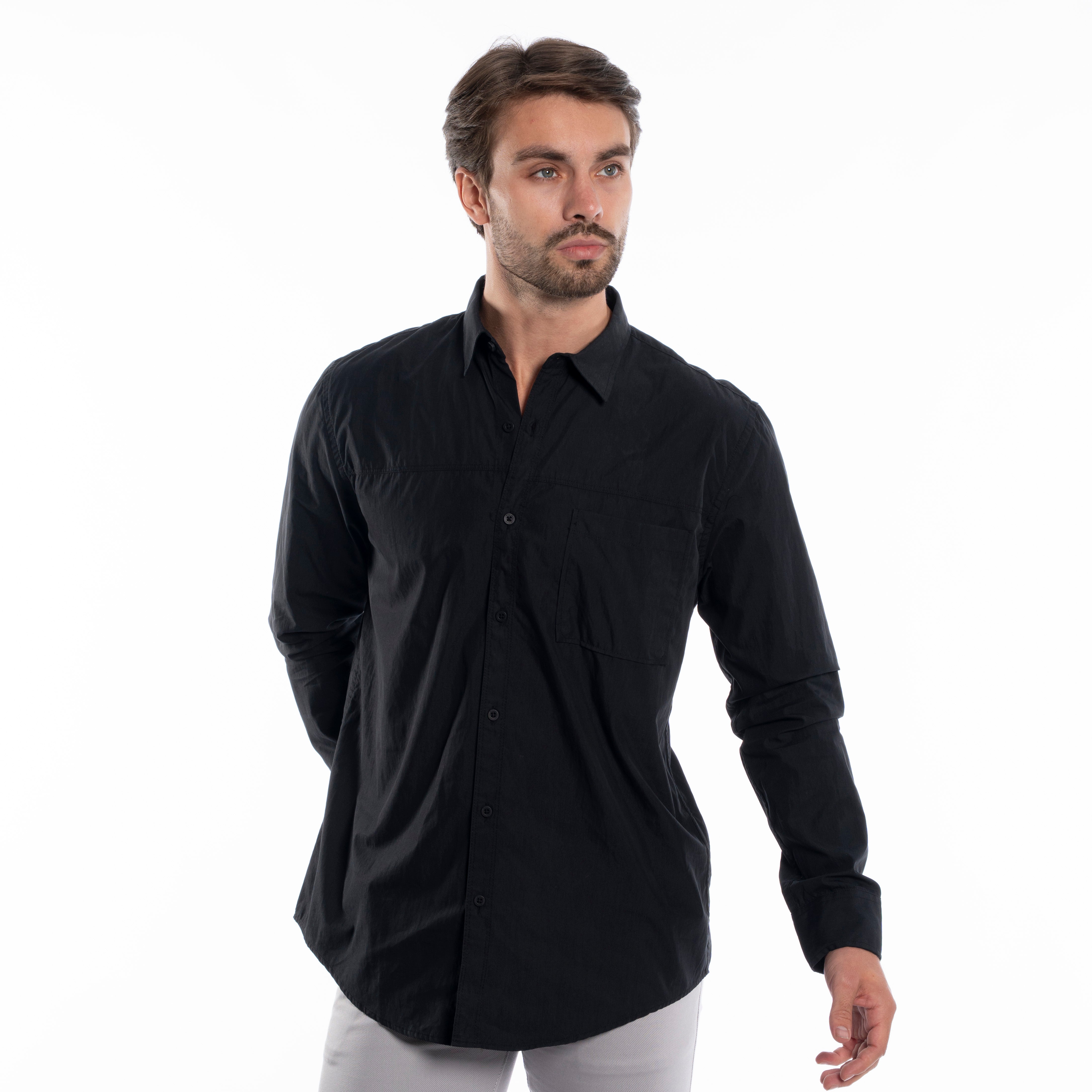Long Sleeve Shirt - Men - Plain