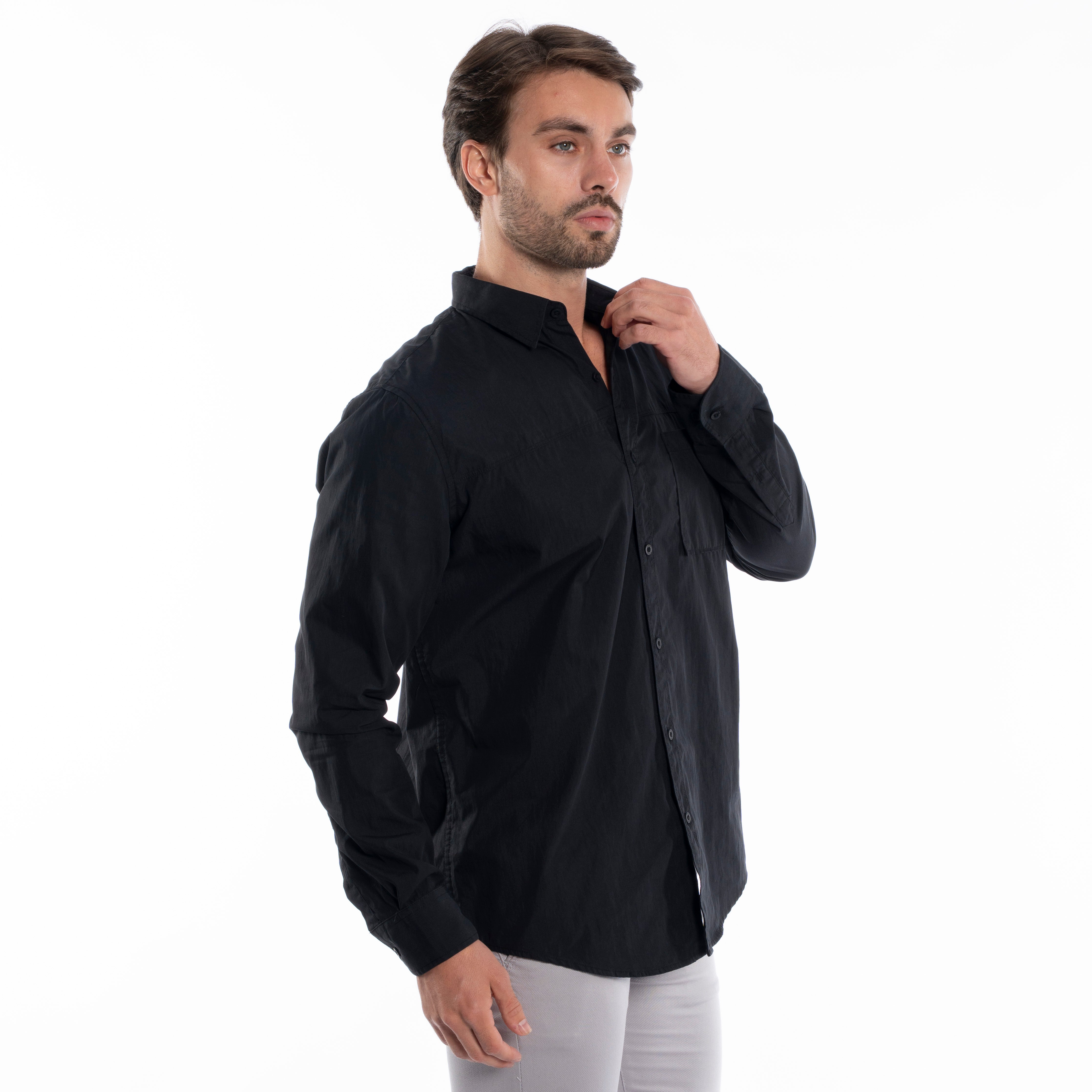 Long Sleeve Shirt - Men - Plain