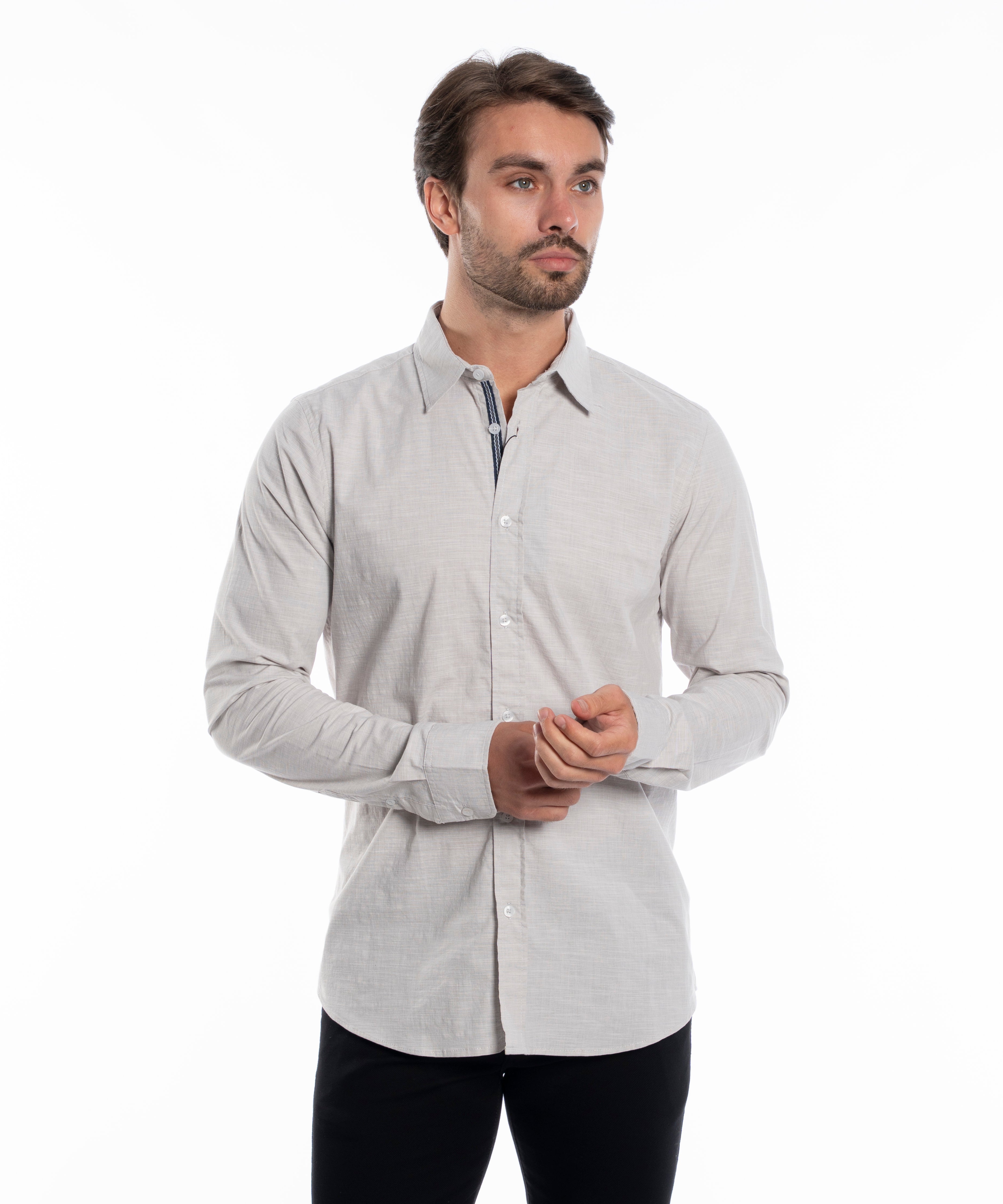 Long Sleeve Shirt - Men - Plain