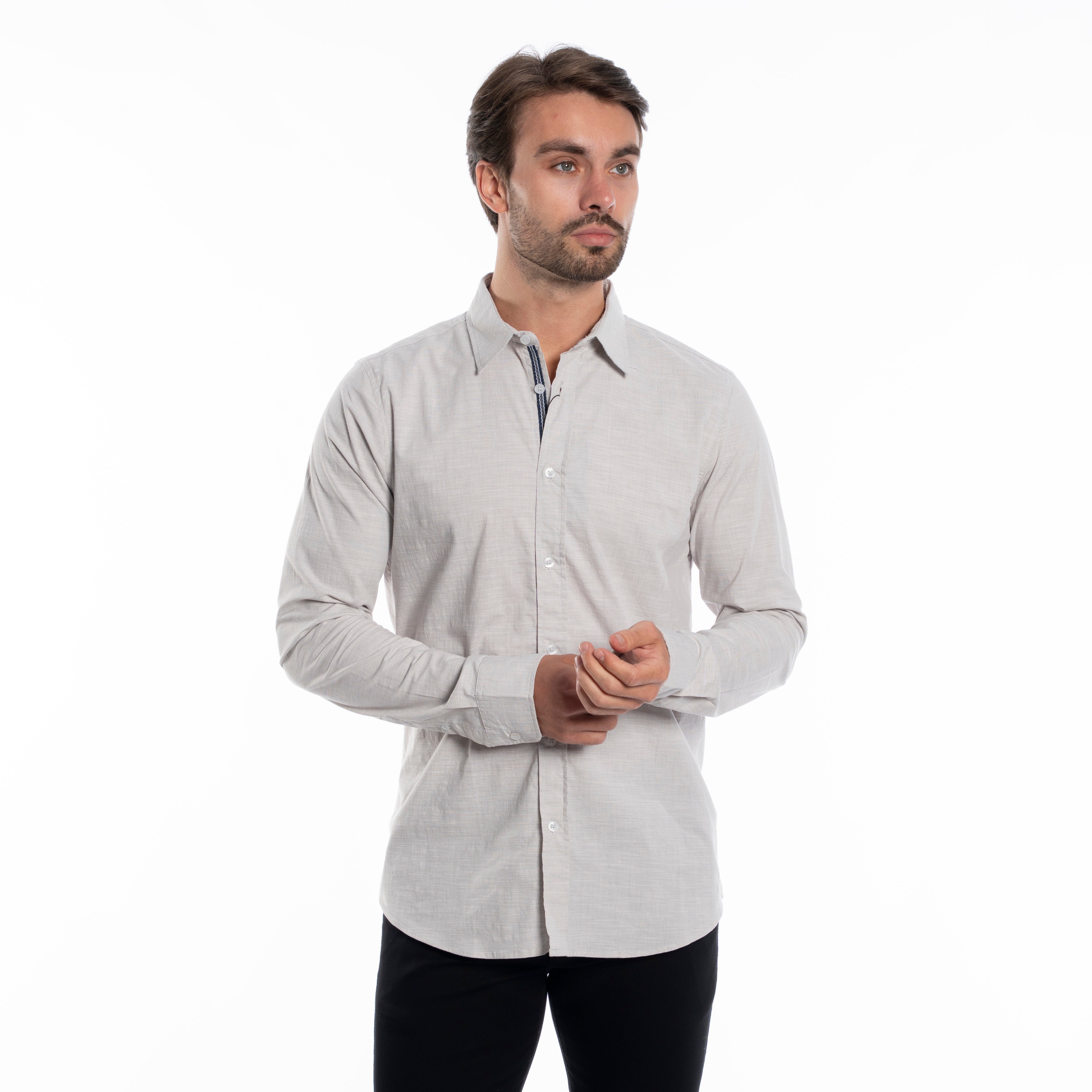 Long Sleeve Shirt - Men - Plain