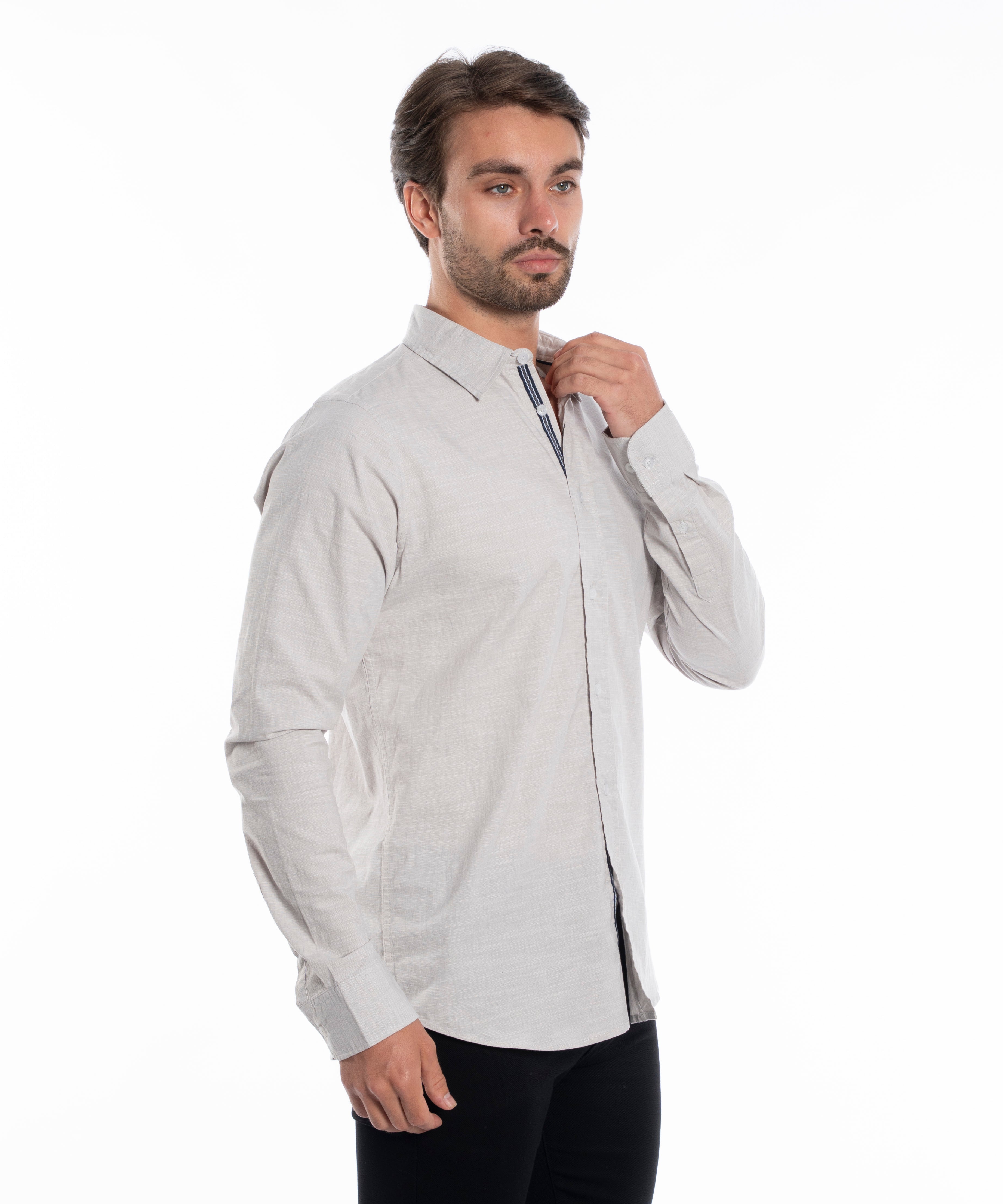 Long Sleeve Shirt - Men - Plain