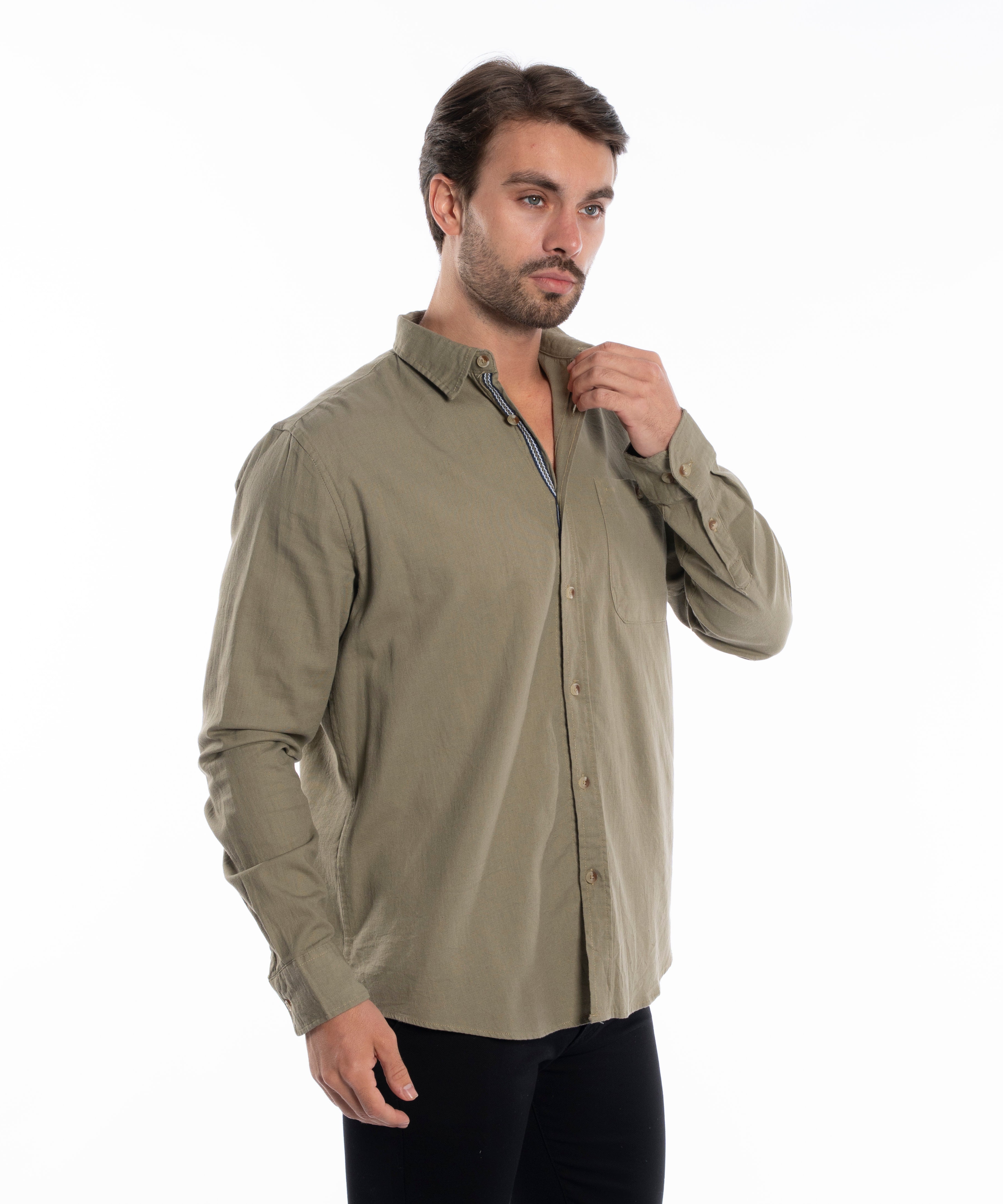 Long Sleeve Shirt - Men - Plain