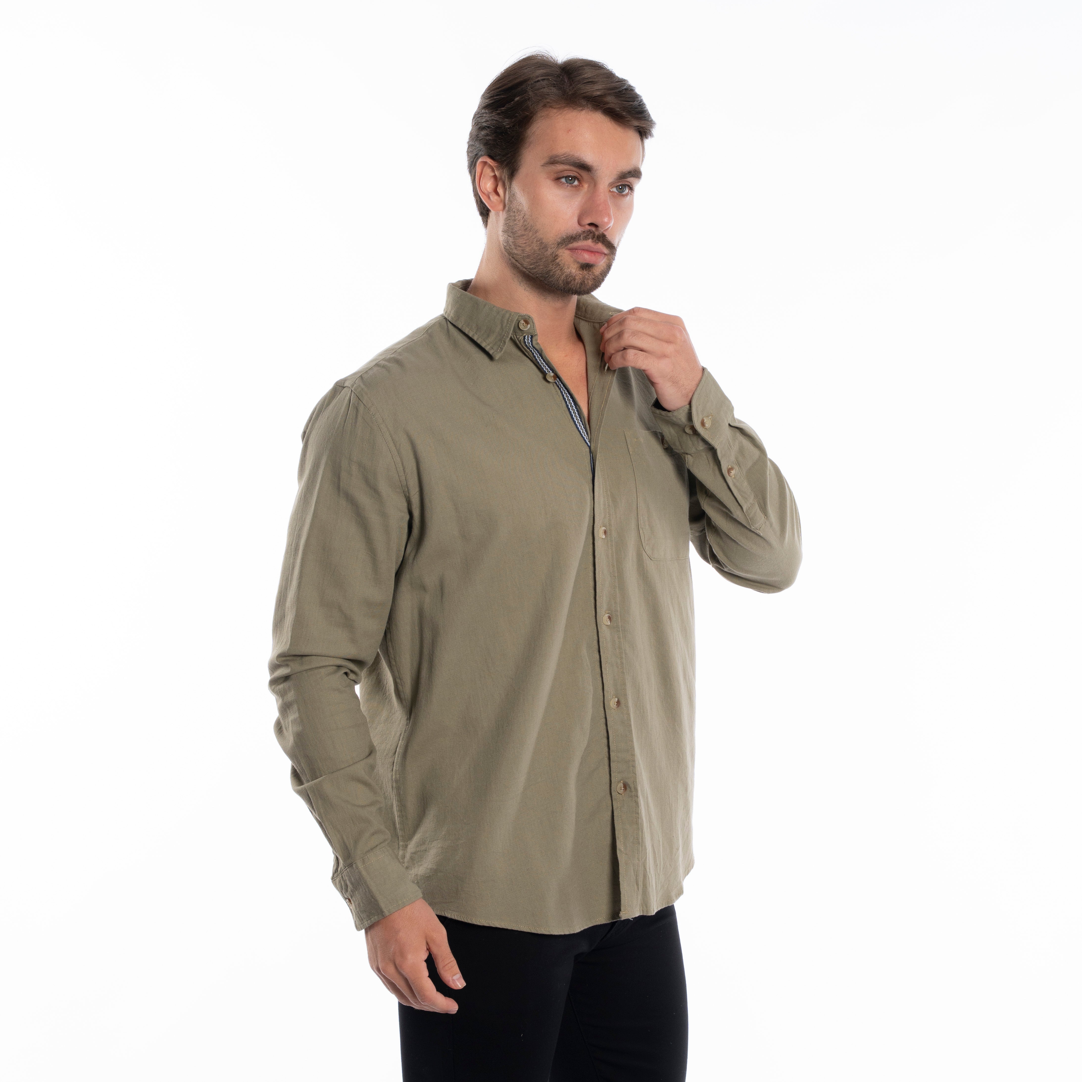 Long Sleeve Shirt - Men - Plain