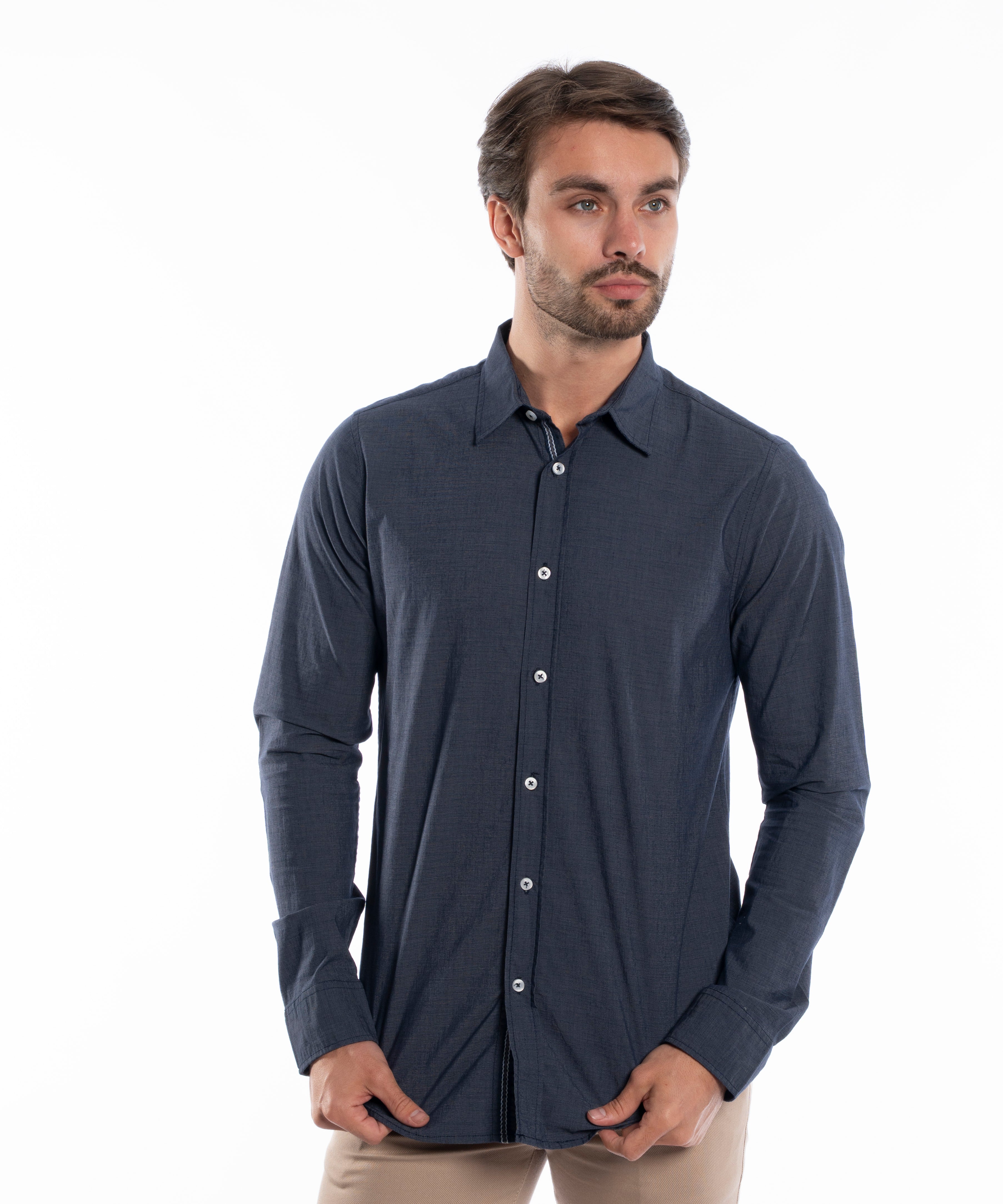 Long Sleeve Shirt - Men - Plain