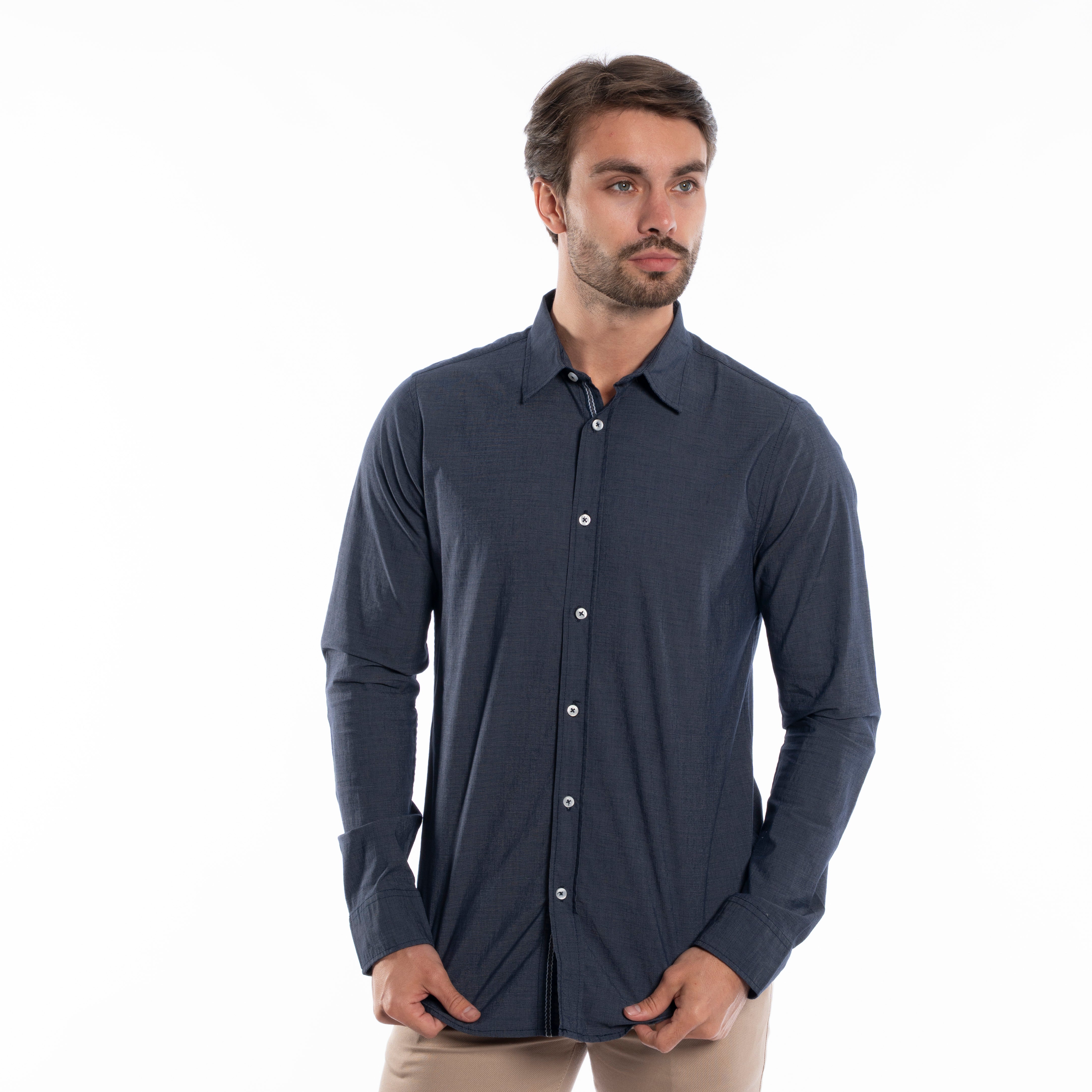 Long Sleeve Shirt - Men - Plain