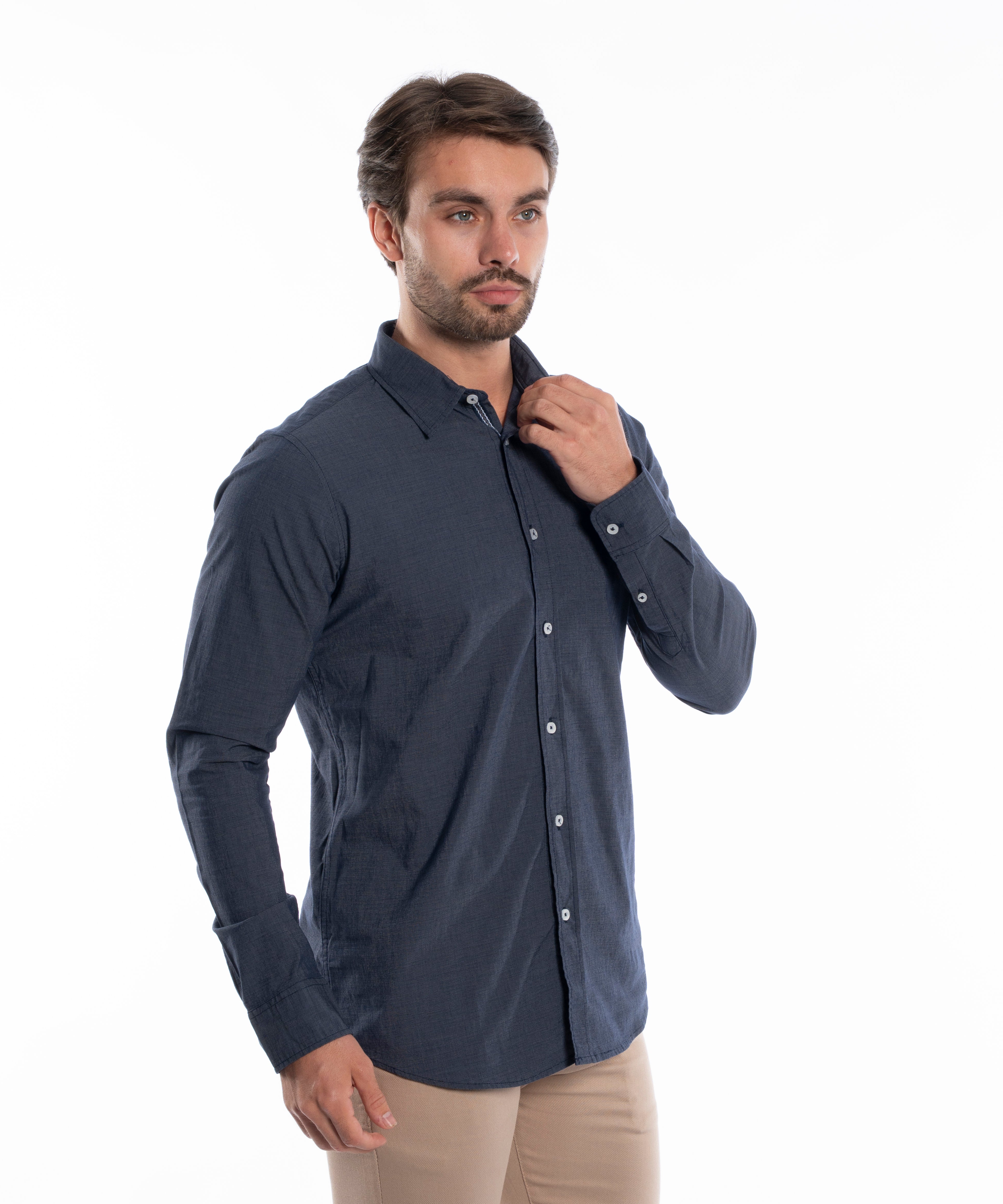 Long Sleeve Shirt - Men - Plain