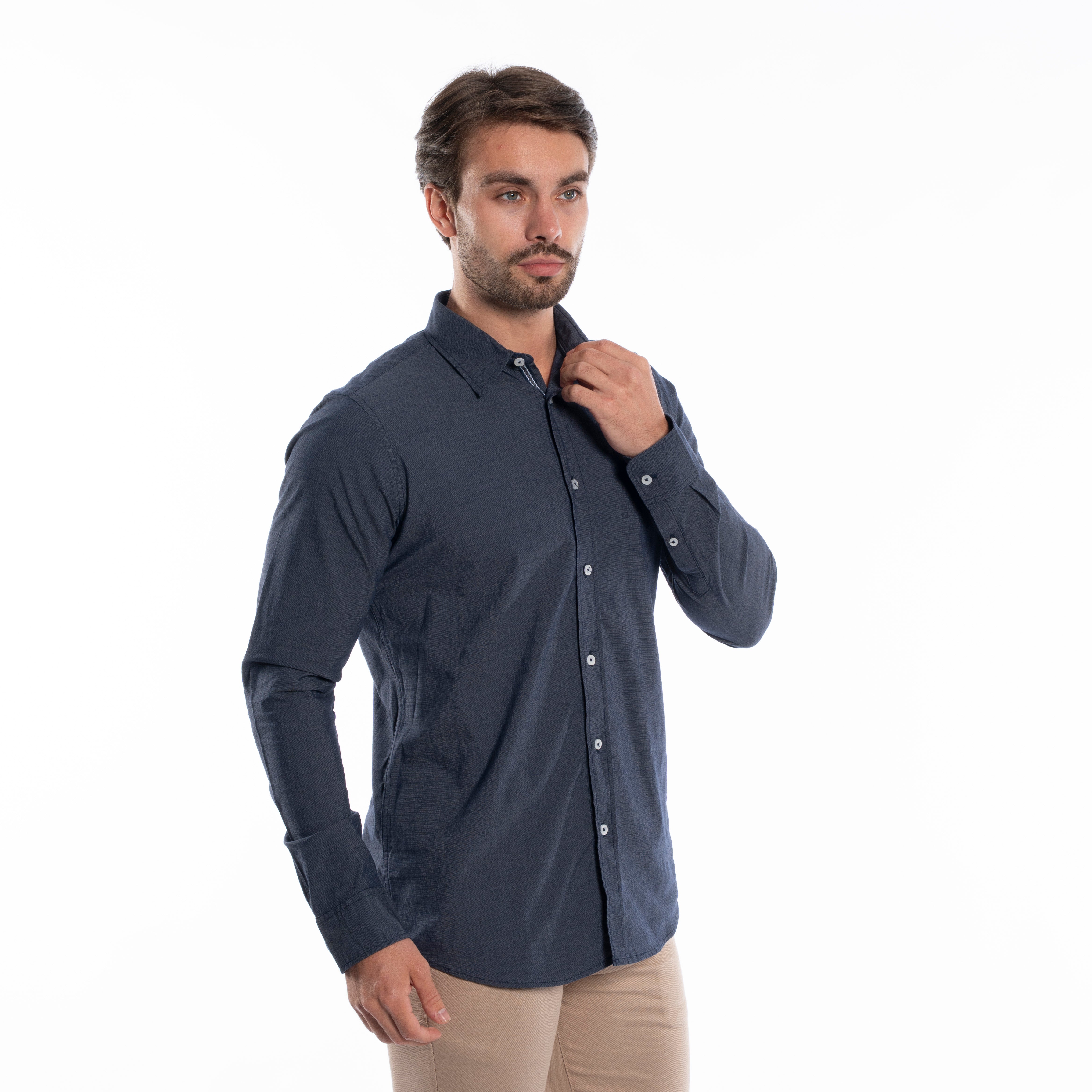 Long Sleeve Shirt - Men - Plain