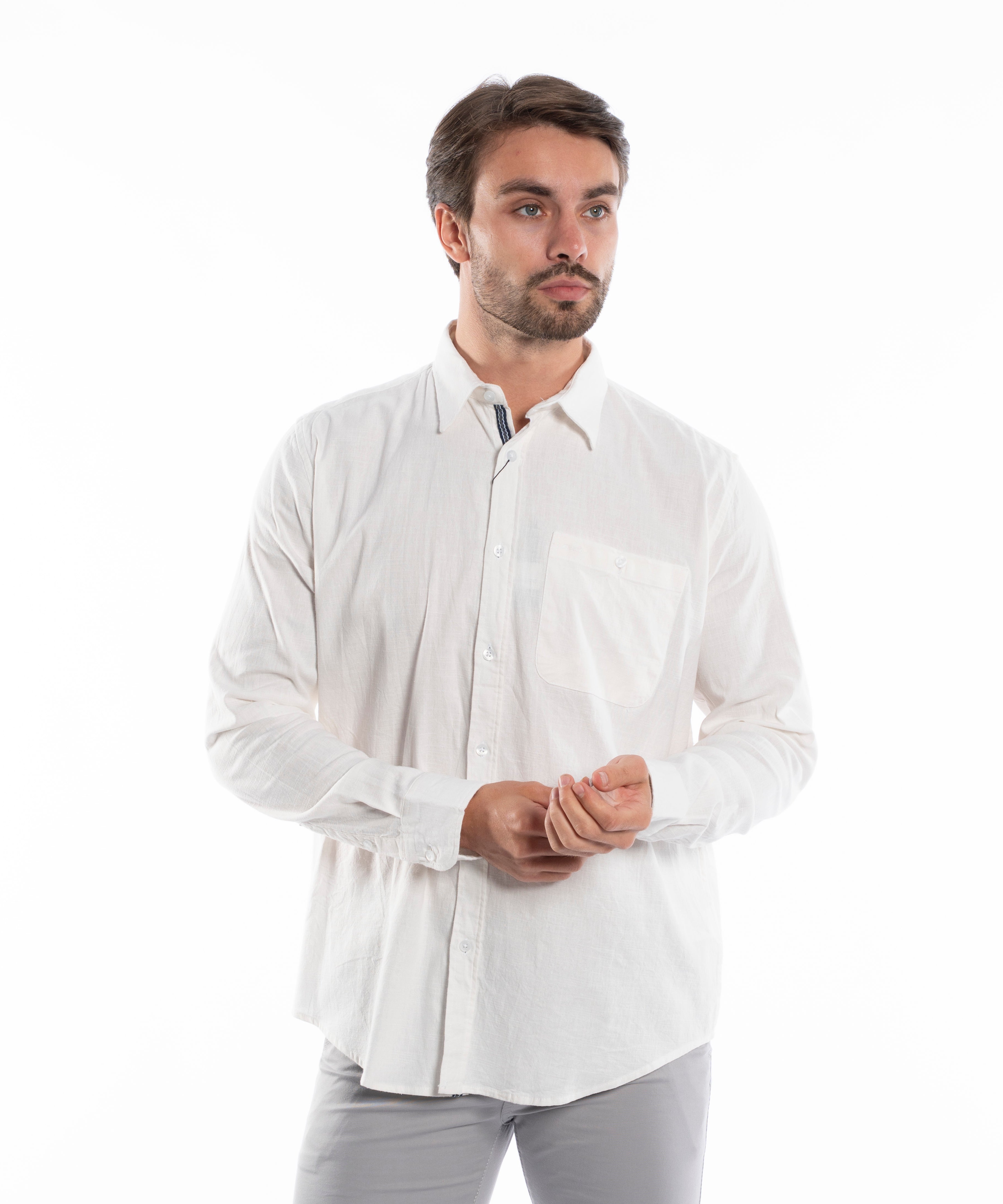 Long Sleeve Shirt - Men - Plain