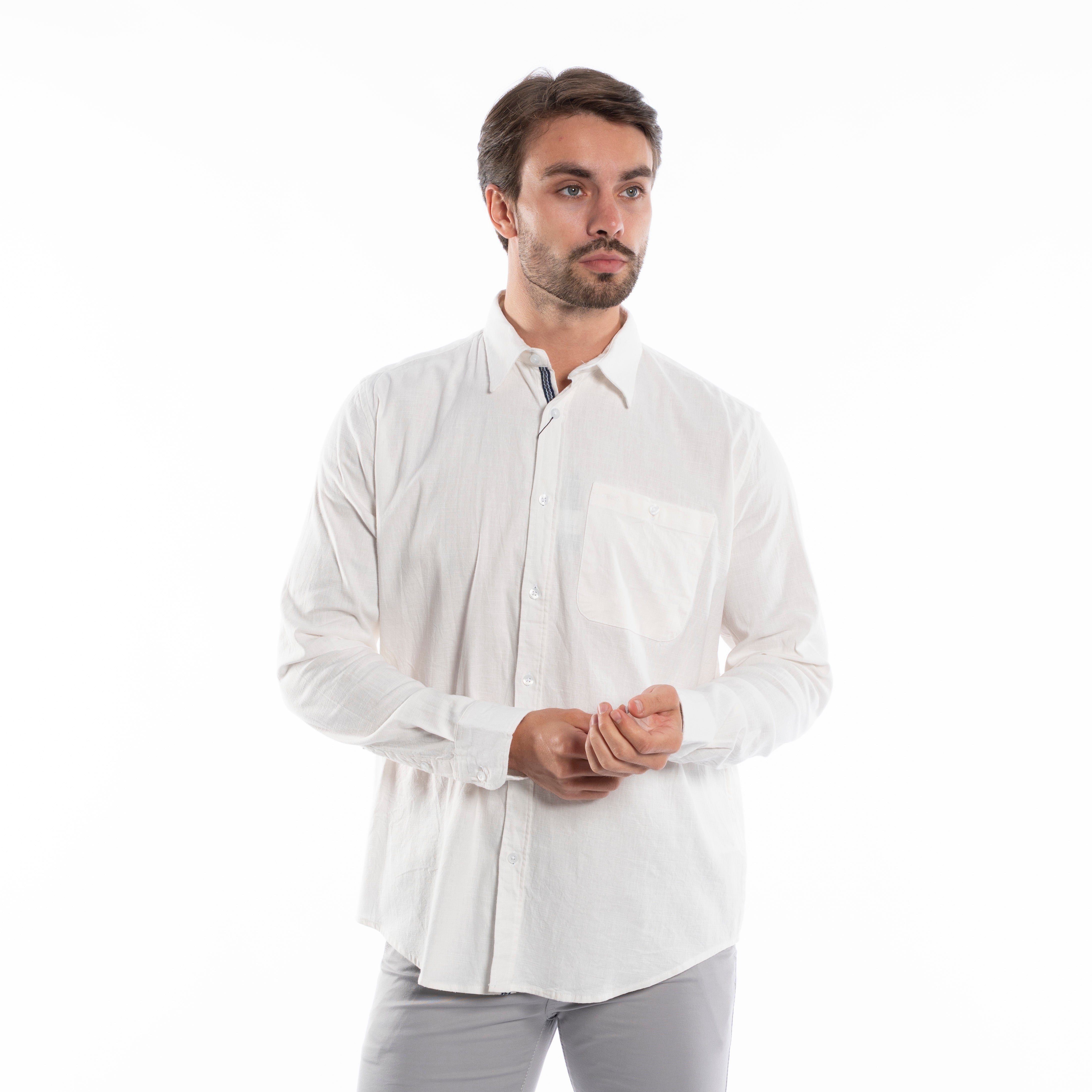 Long Sleeve Shirt - Men - Plain