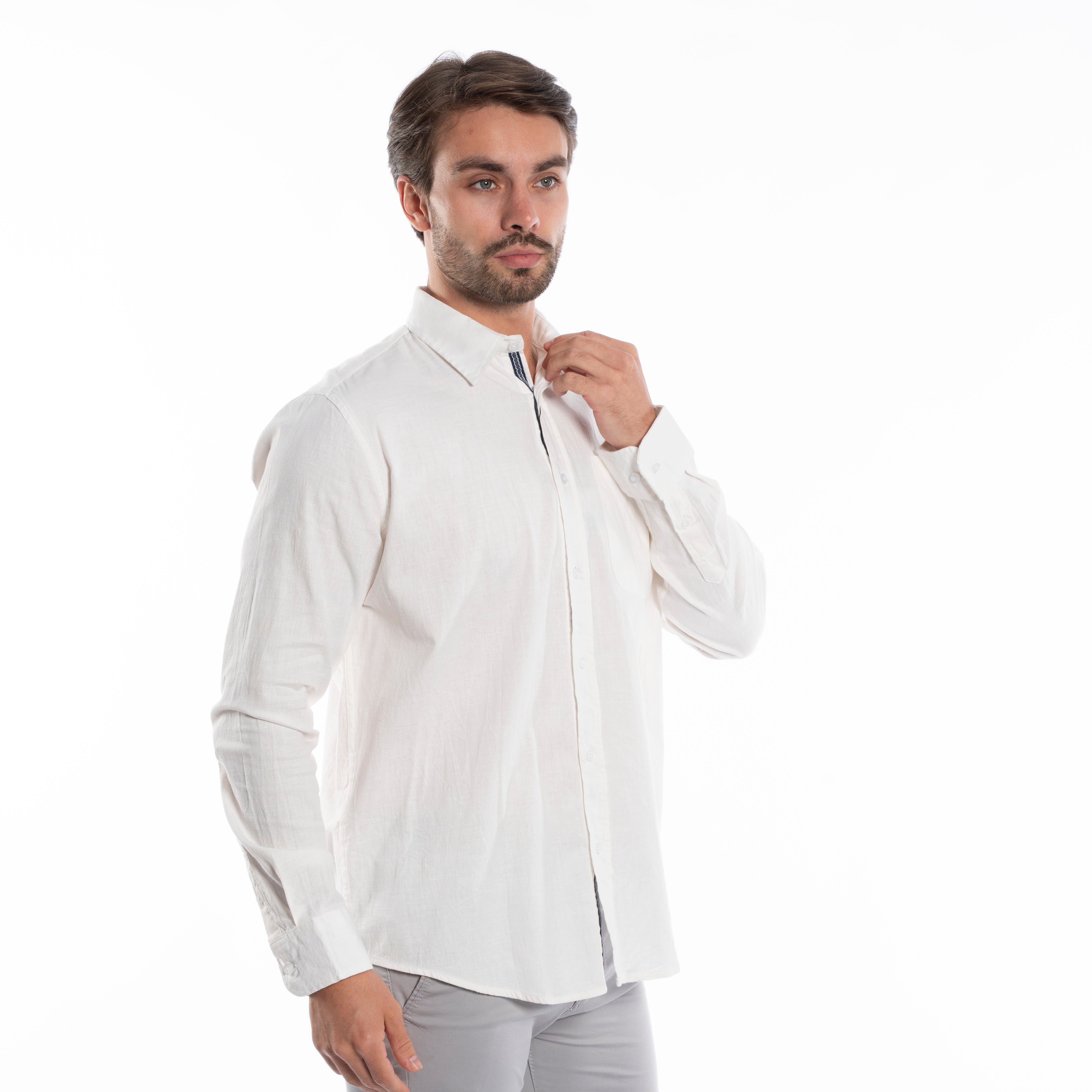 Long Sleeve Shirt - Men - Plain