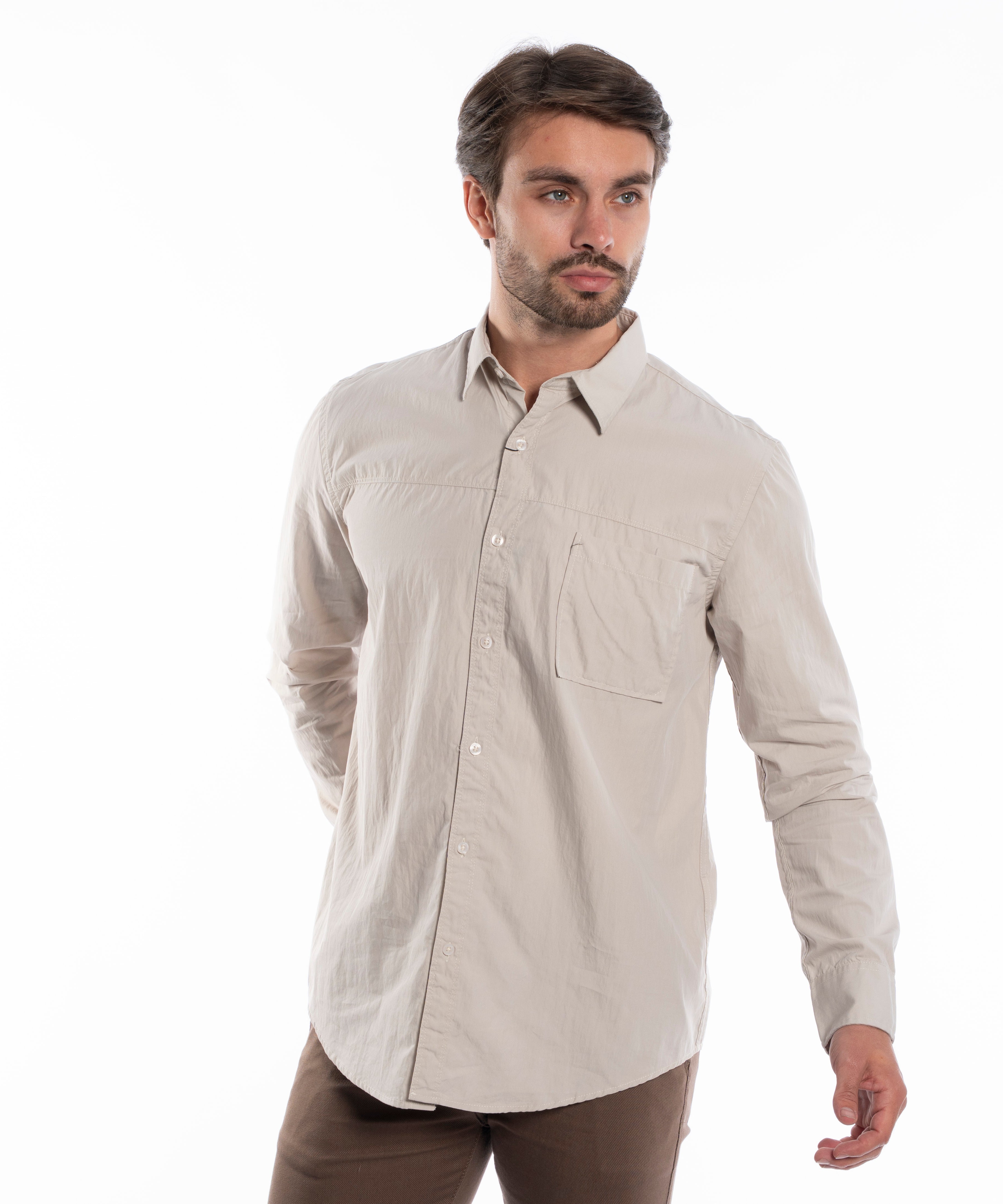 Long Sleeve Shirt - Men - Plain