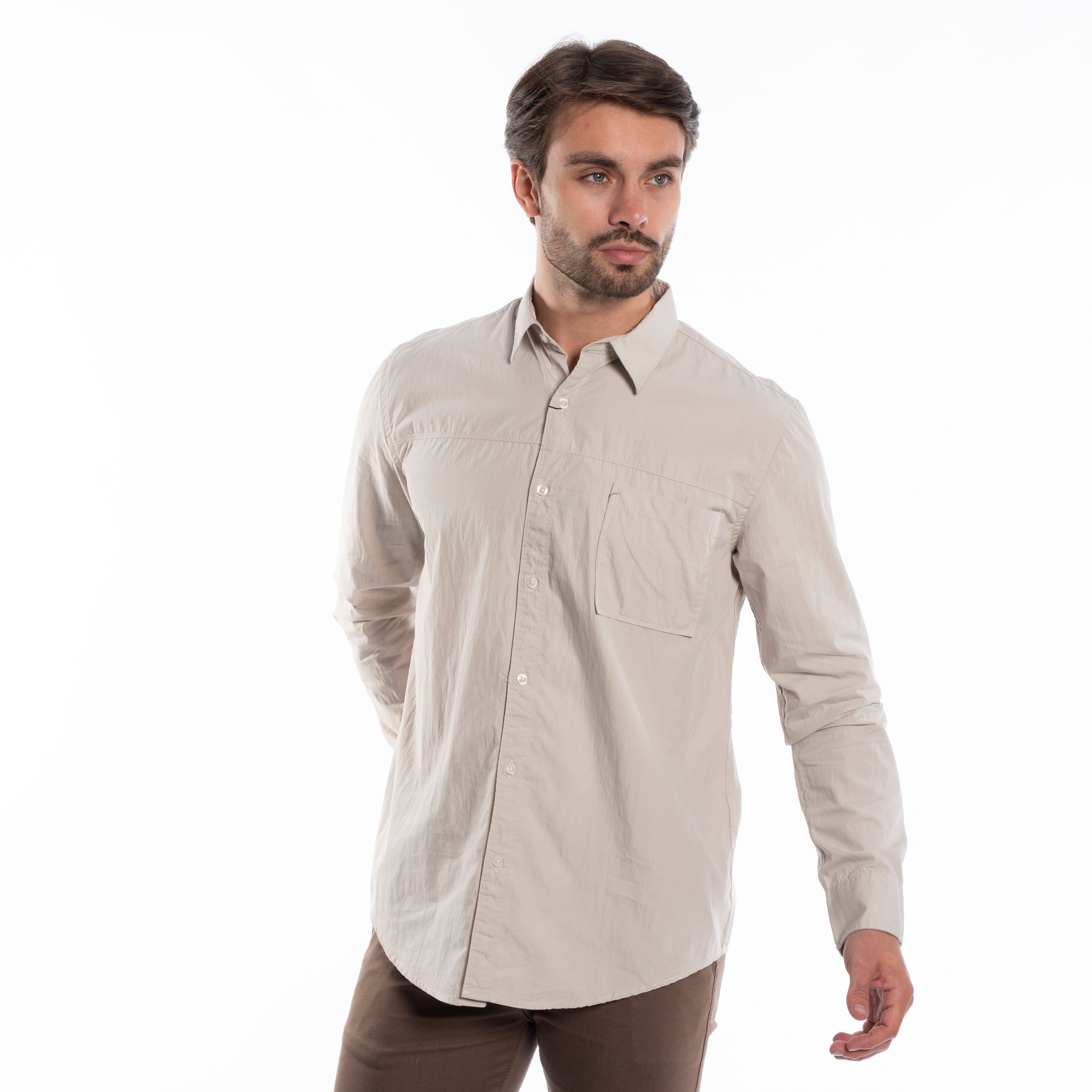 Long Sleeve Shirt - Men - Plain