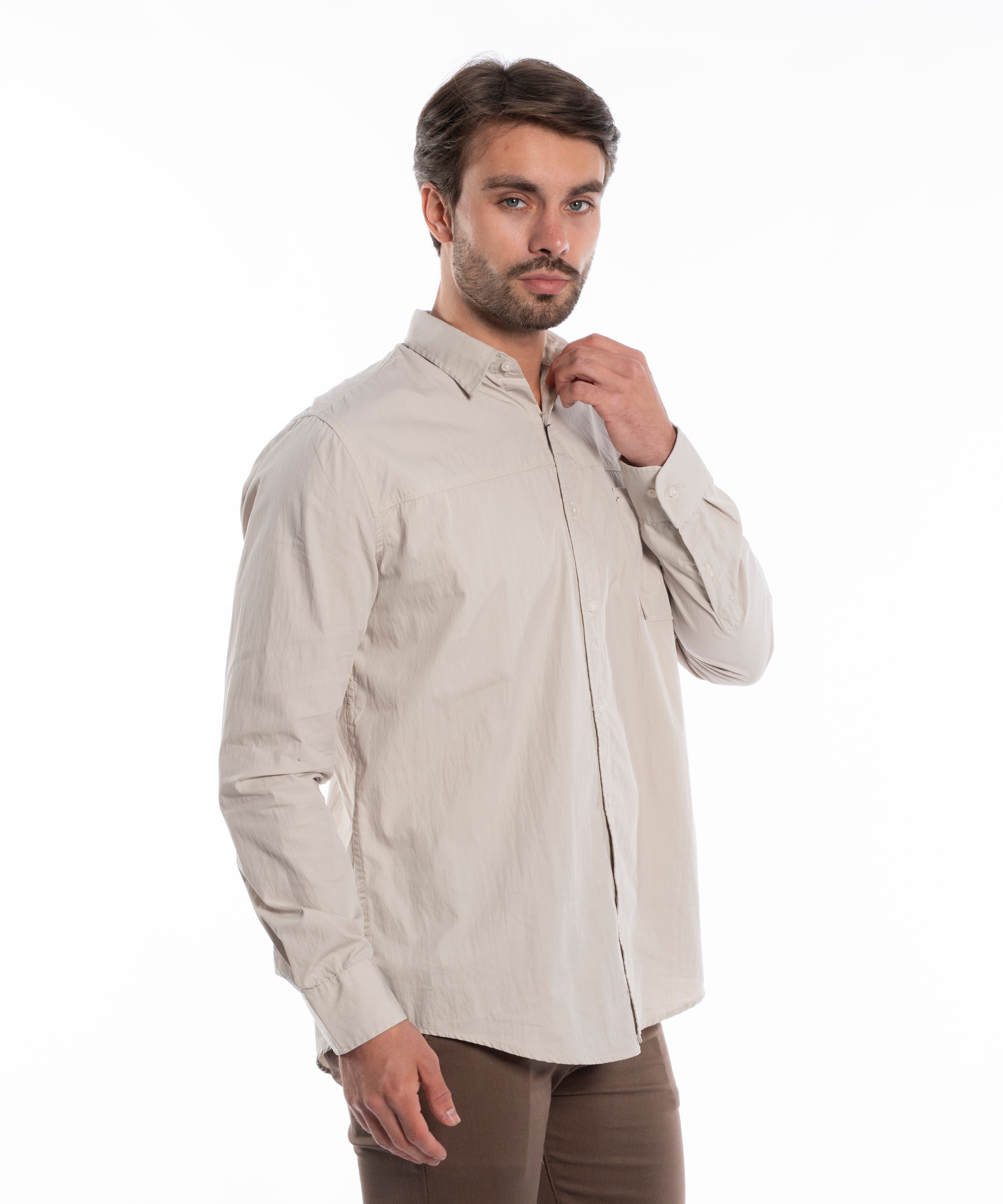 Long Sleeve Shirt - Men - Plain