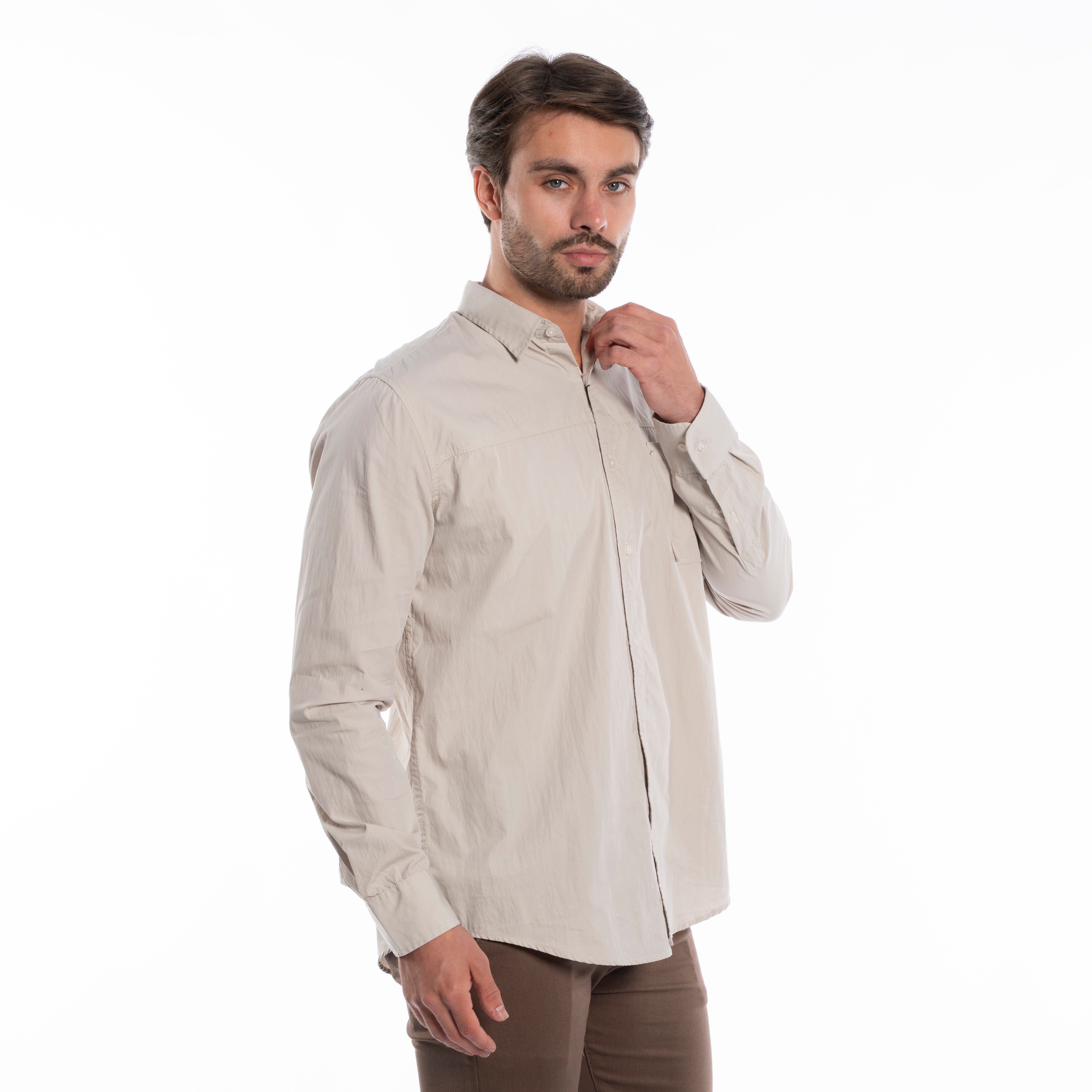 Long Sleeve Shirt - Men - Plain