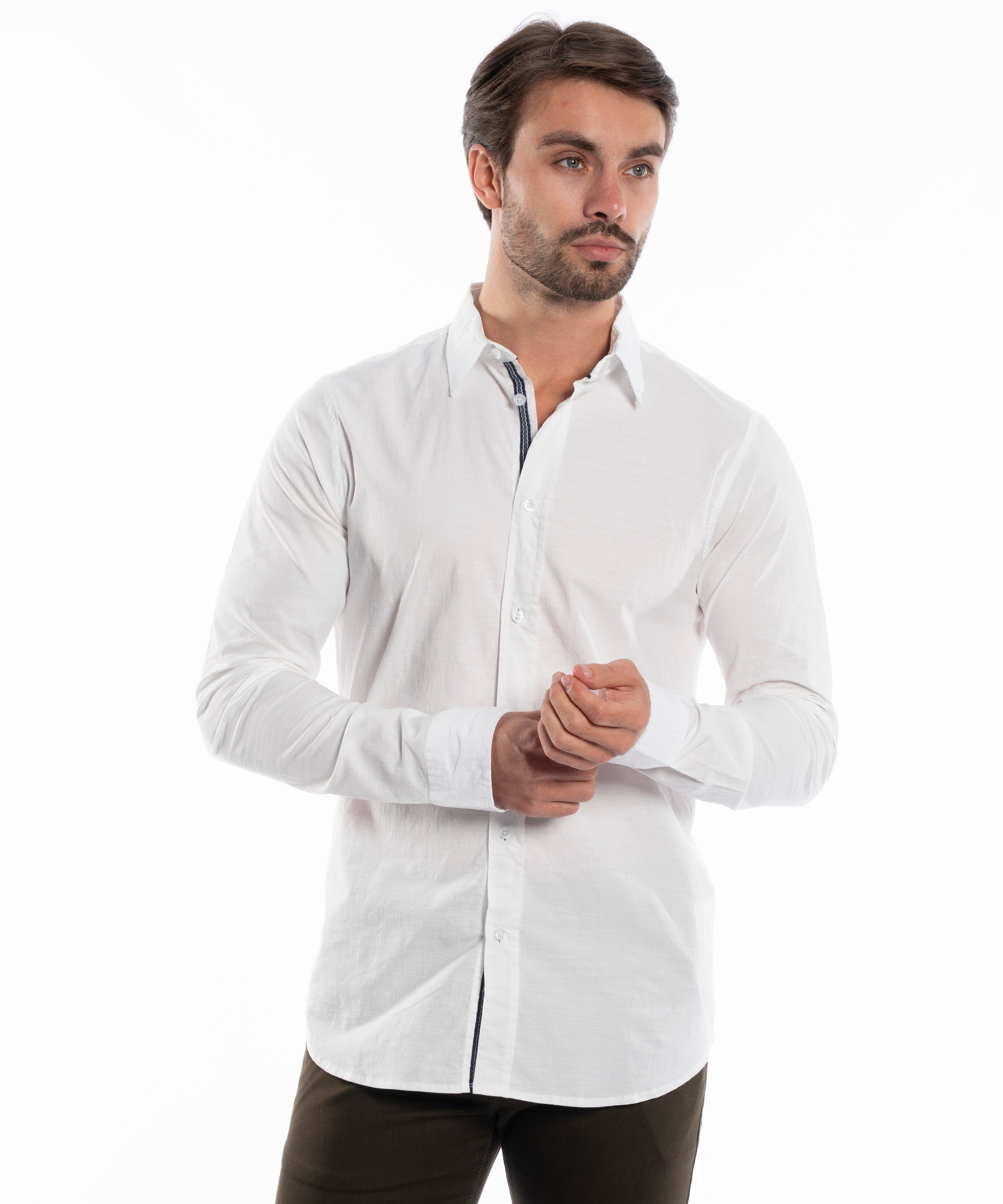 Long Sleeve Shirt - Men - Plain